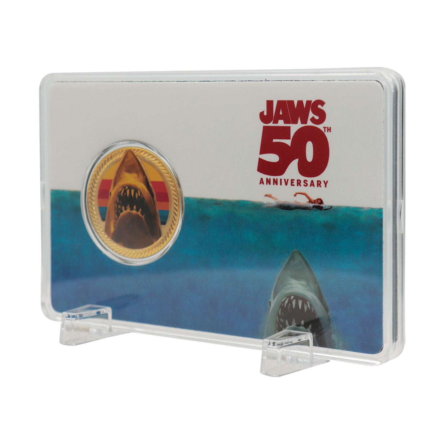 Jaws 50th Anniversary 24k Gold Plated Presentation Coin