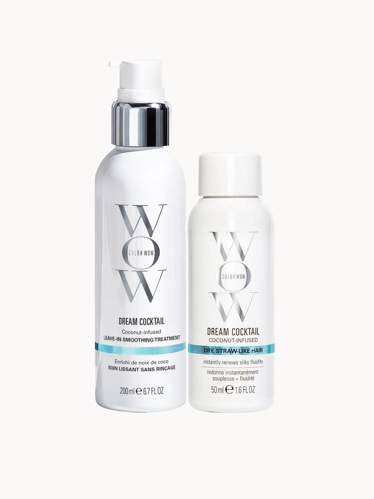 Color Wow Dream Cocktail Coconut-Infused Leave-in Treatment Home and Away Duo