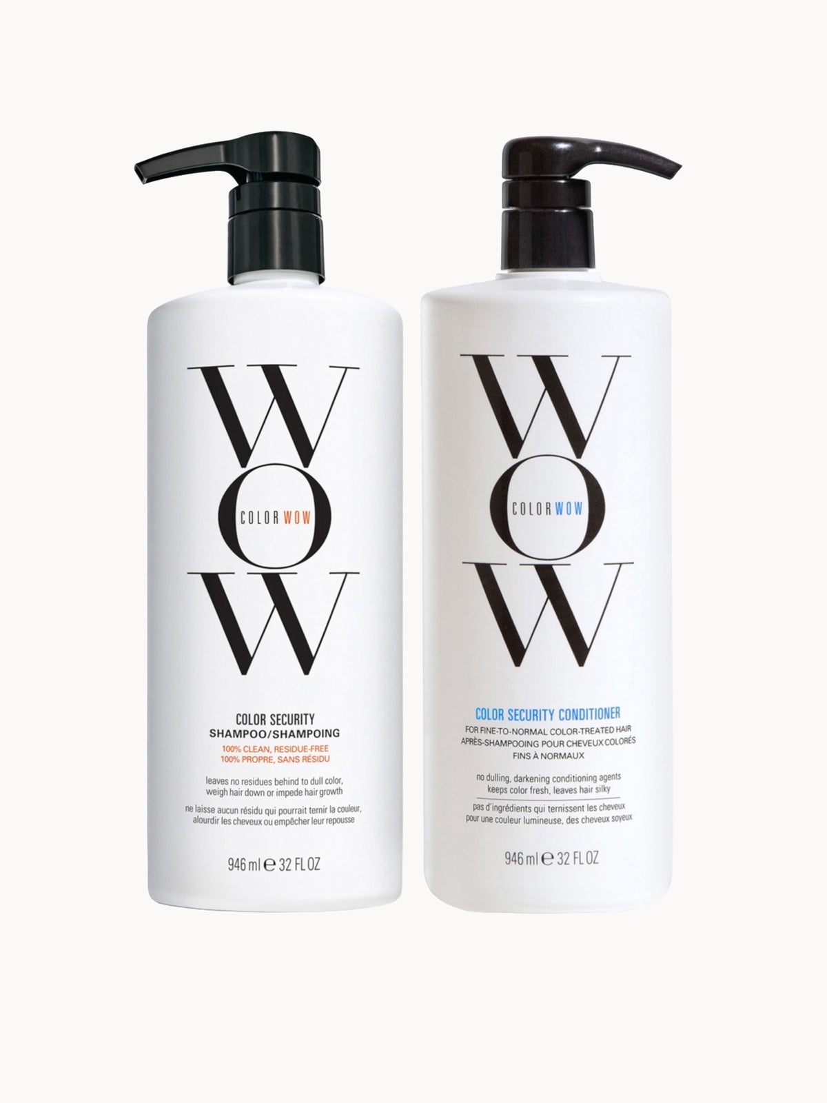 Color Wow Colour Security Shampoo and Conditioner Fine to Normal 946ml