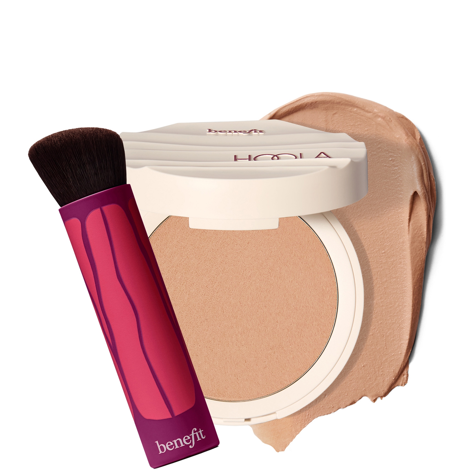 benefit Hoola Wave Cream Bronzer & Bronzer Brush (Various Shades) – Light