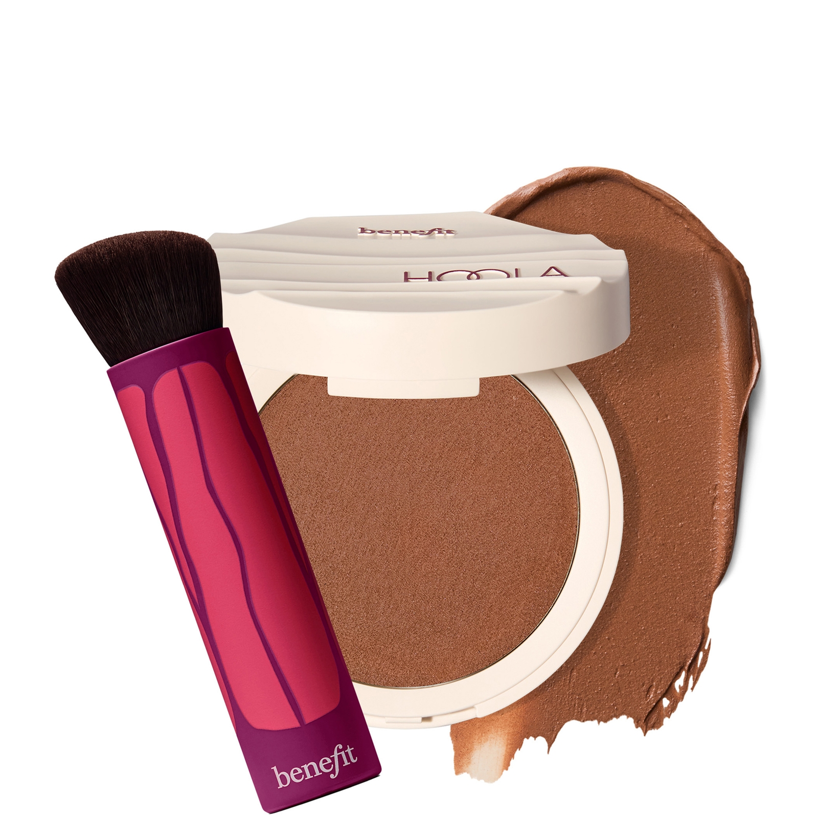 benefit Hoola Wave Cream Bronzer & Bronzer Brush (Various Shades) - Medium-Deep