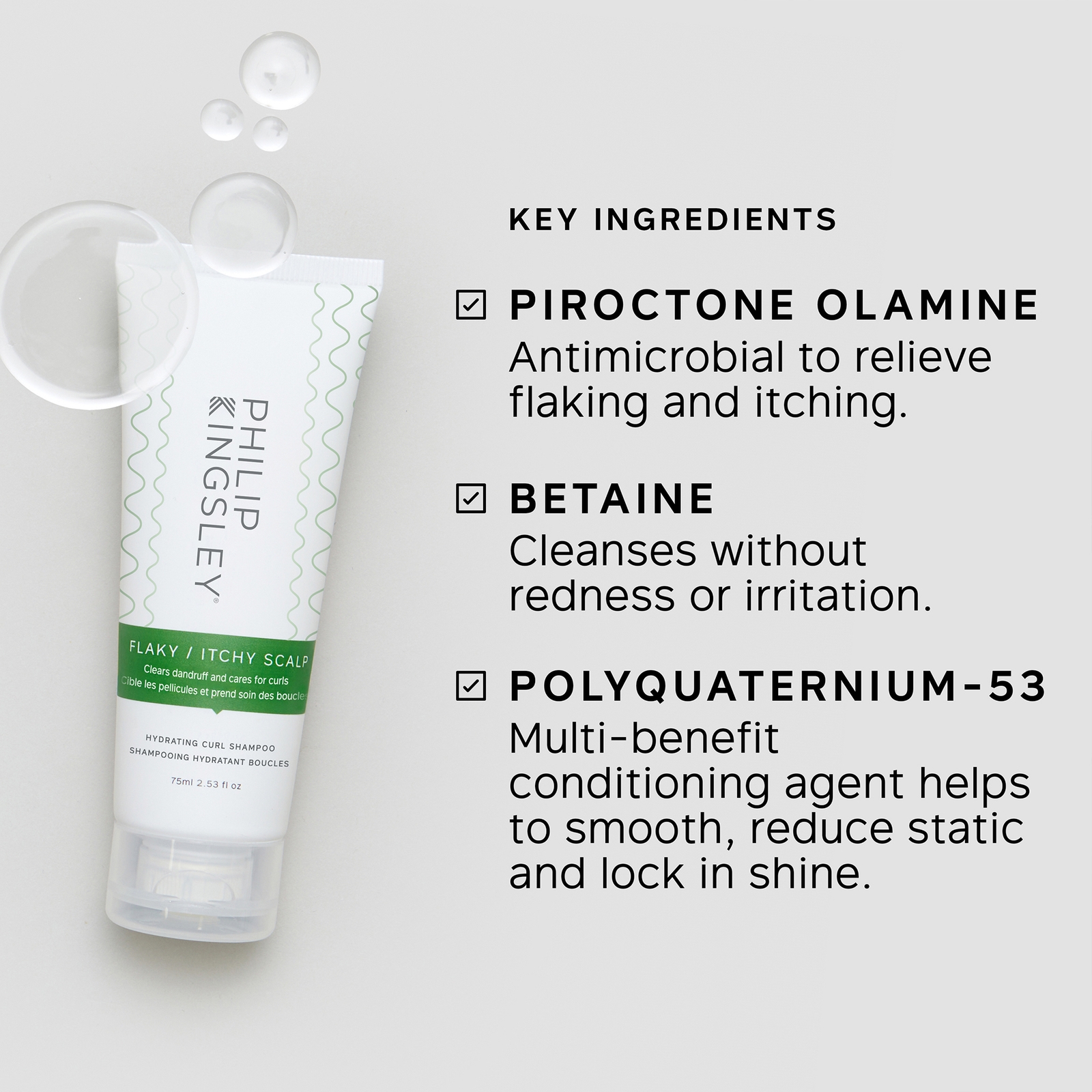 Thumbnail - Philip Kingsley Flaky/Itchy Scalp Hydrating Curl Anti-Dandruff Shampoo 75ml