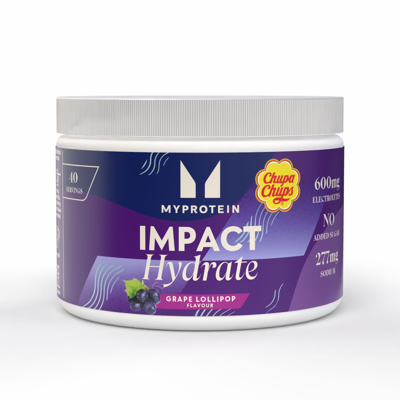 Myprotein UK MyProtein Impact Hydrate x Chupa Chups - 280G - 40servings - Chupa Chups - Grape Lollipop