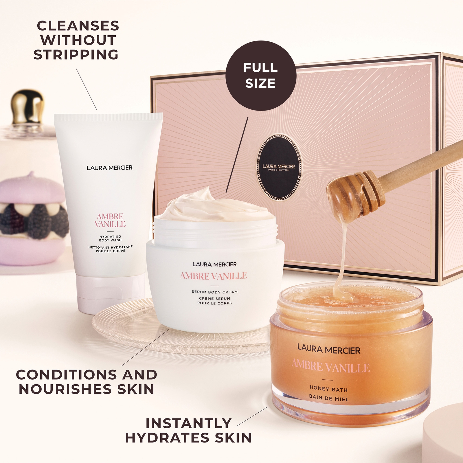 Thumbnail - Laura Mercier -Delicious & Decadent Ambre Vanille Collection -200ml/100ml/ 85ml