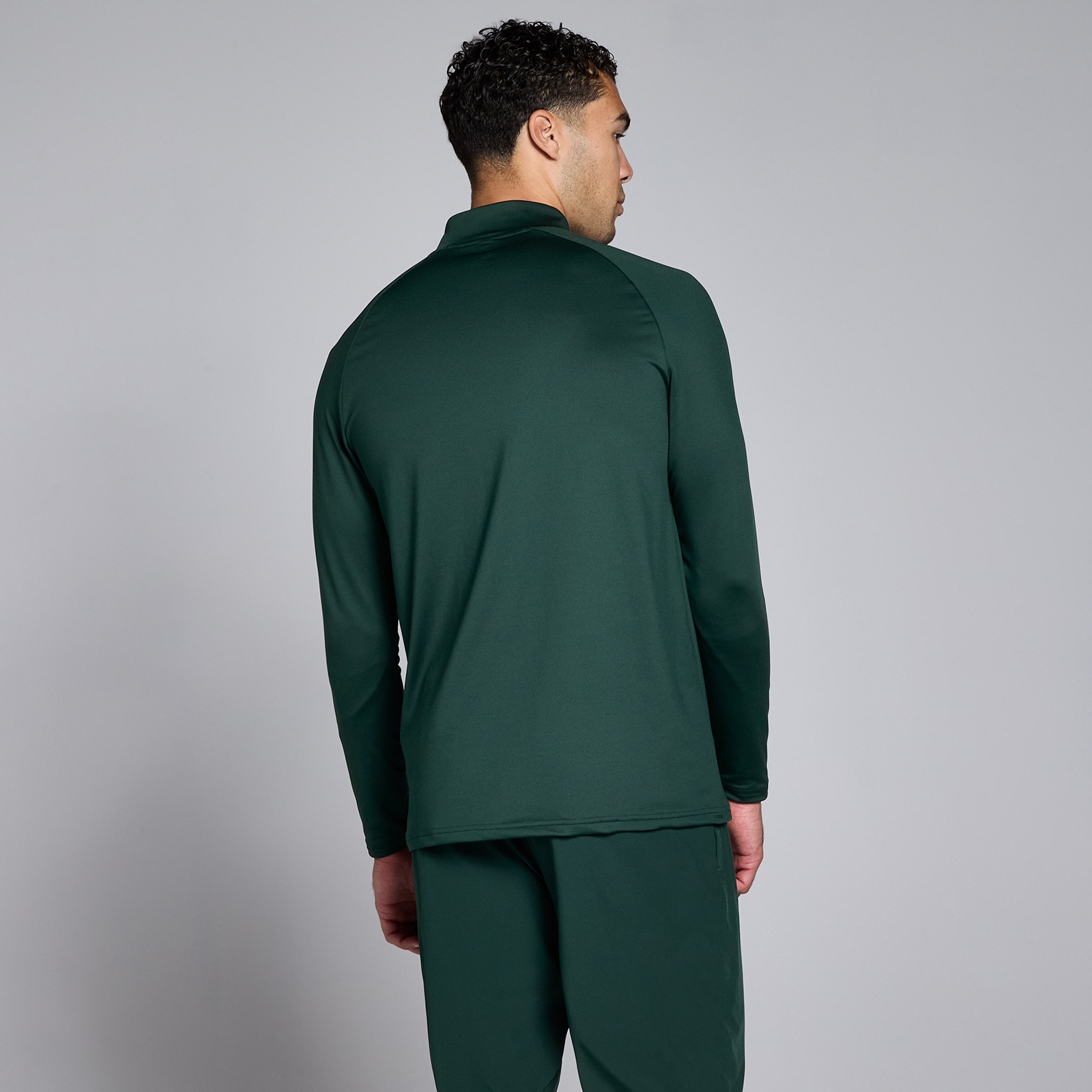 MP Herren Trainingstop mit ¼-Reißverschluss – Dunkles Smaragdgrün - M