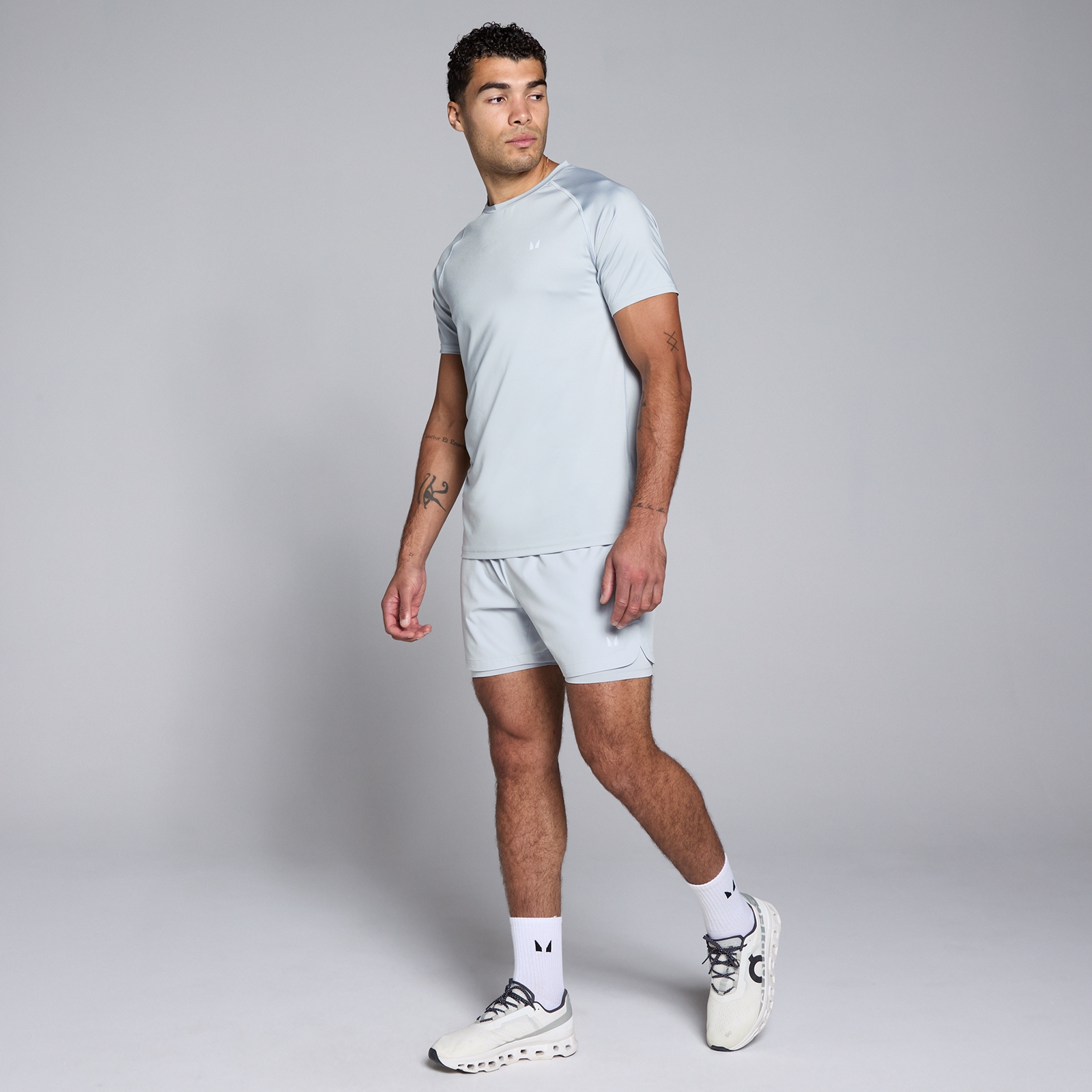 Thumbnail - MP Herren 13 cm 2-in-1 Training Shorts – Hellblau - S