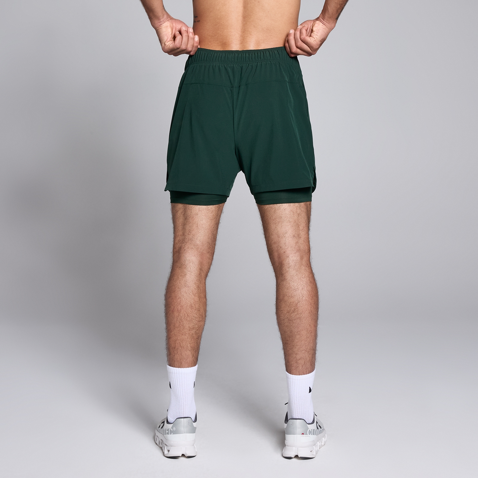 MP Herren 13 cm 2-in-1 Training Shorts – Dunkles Smaragdgrün - XL