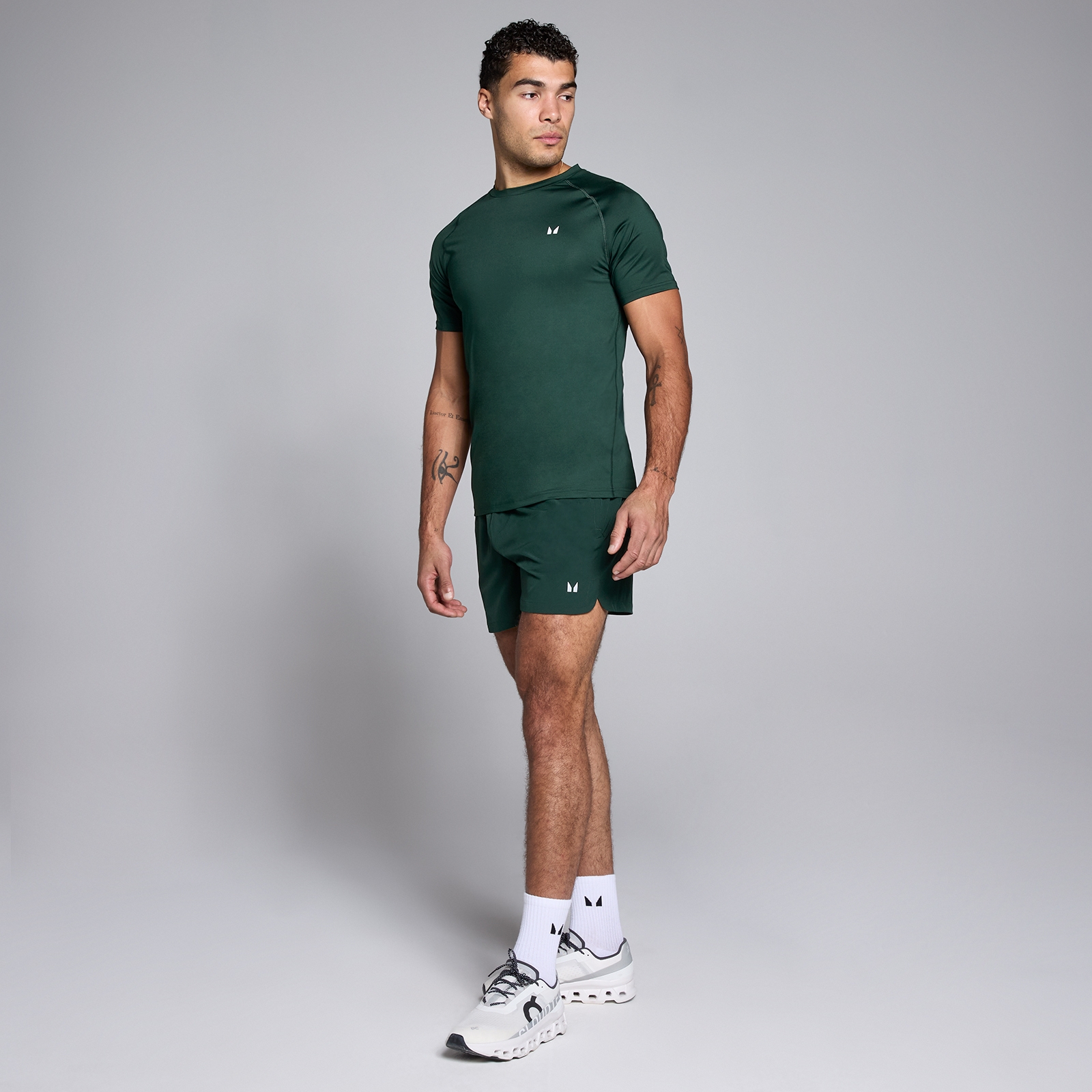 Thumbnail - MP Herren Gewebte Training Shorts, 13 cm – Dunkles Smaragdgrün - XS