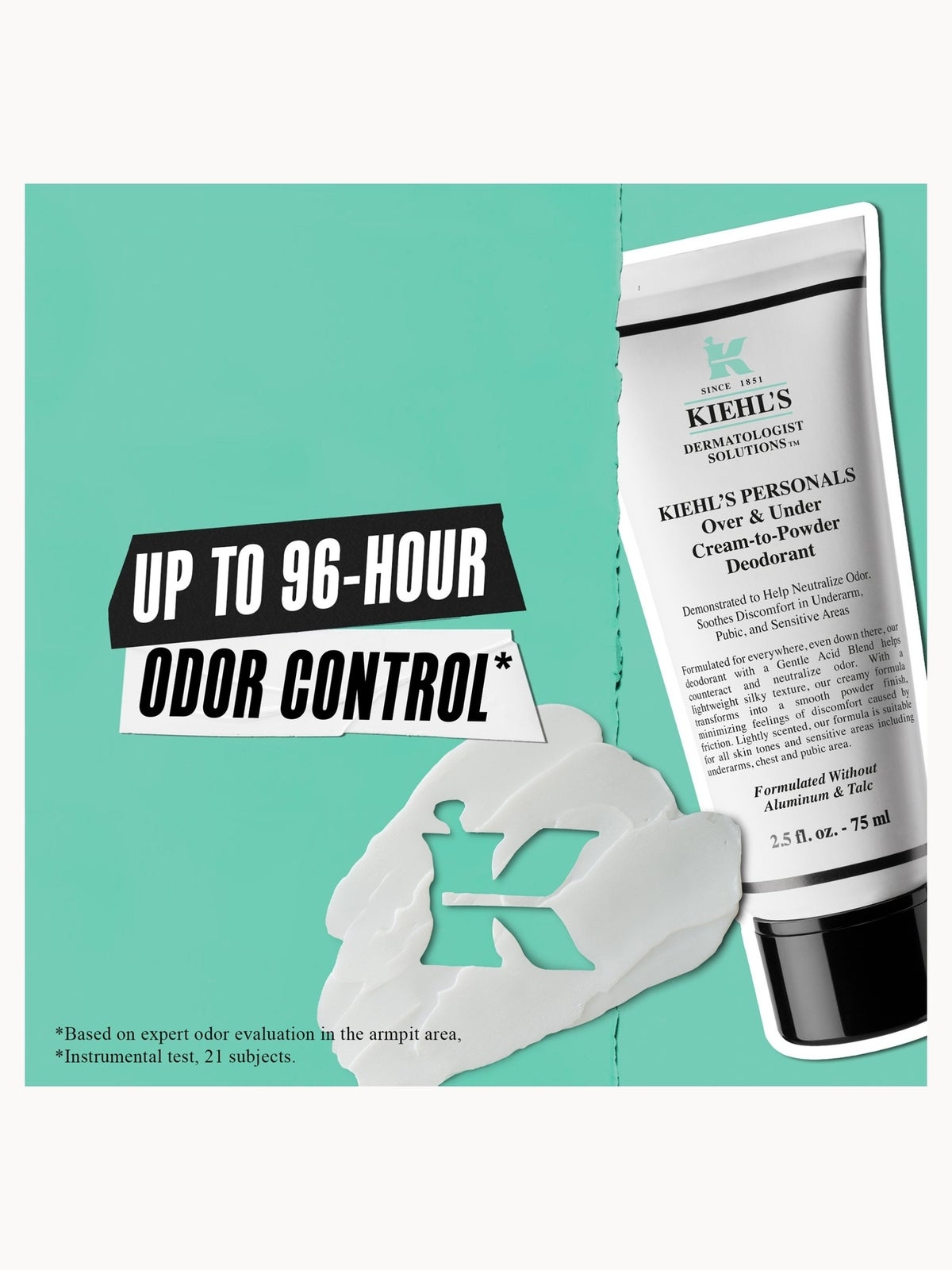 Kiehl's Over & Under Cream-To-Powder Deodorant 75ml 3