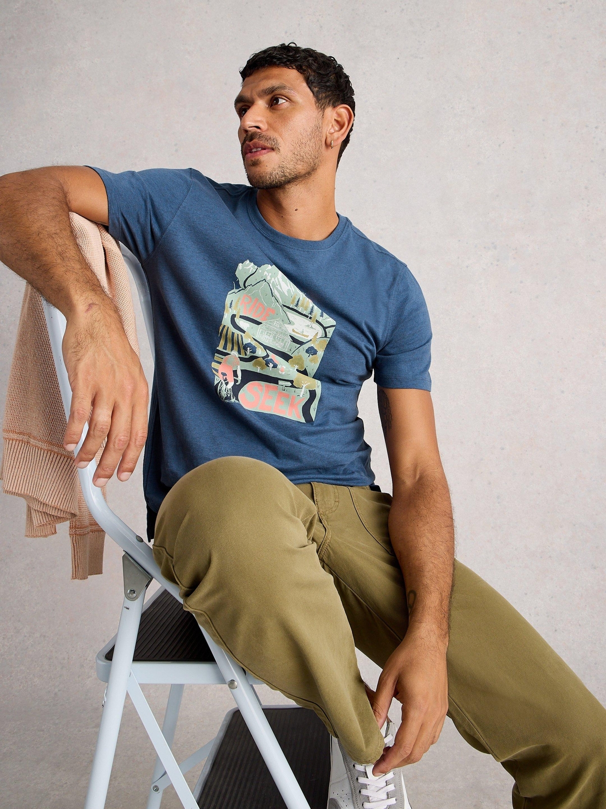 T-Shirt Abersoch mit Bike-Motiv - XL