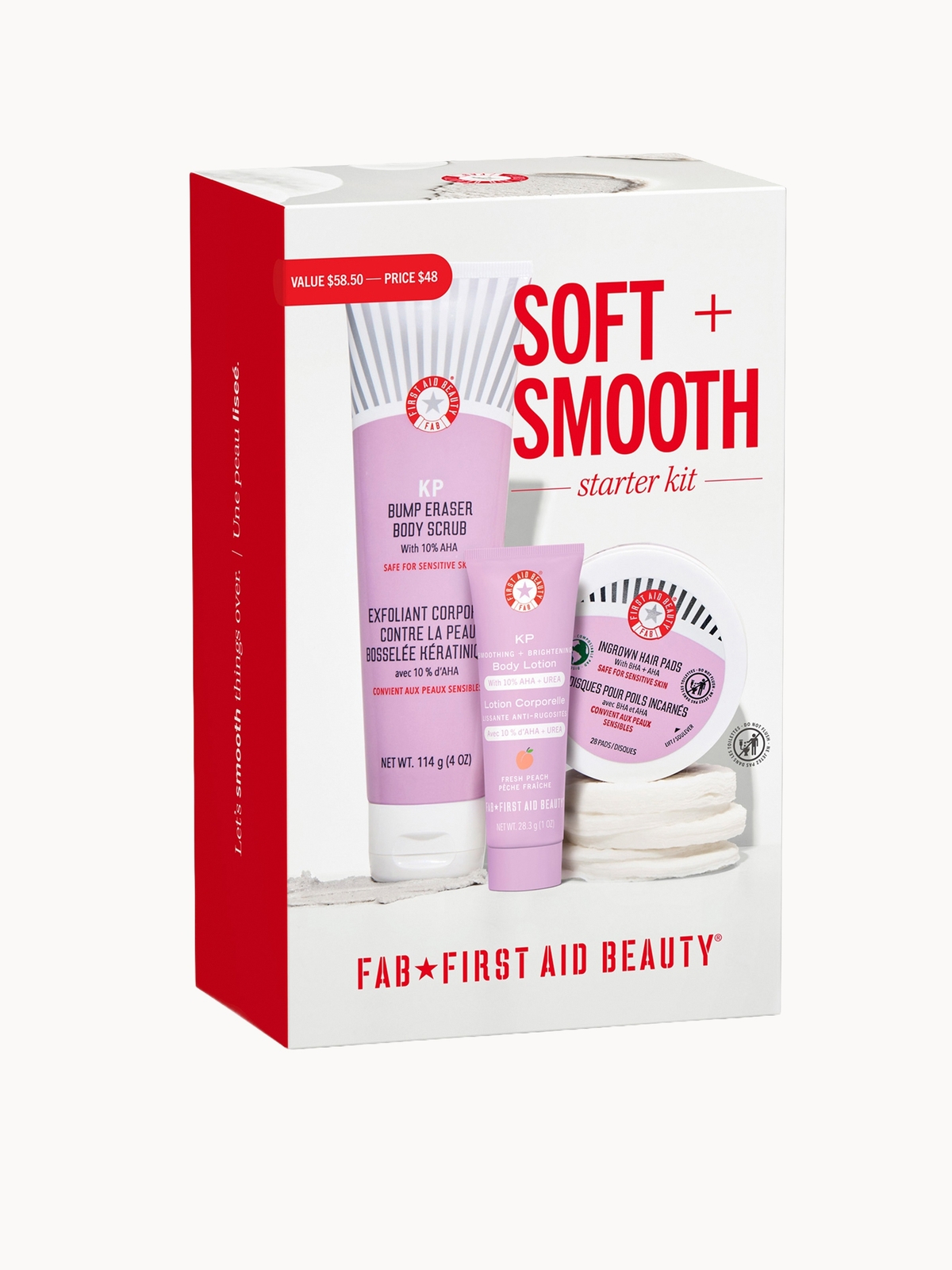 First Aid Beauty Soft + Smooth Starter Kit – Body Bestsellers (Worth £43)