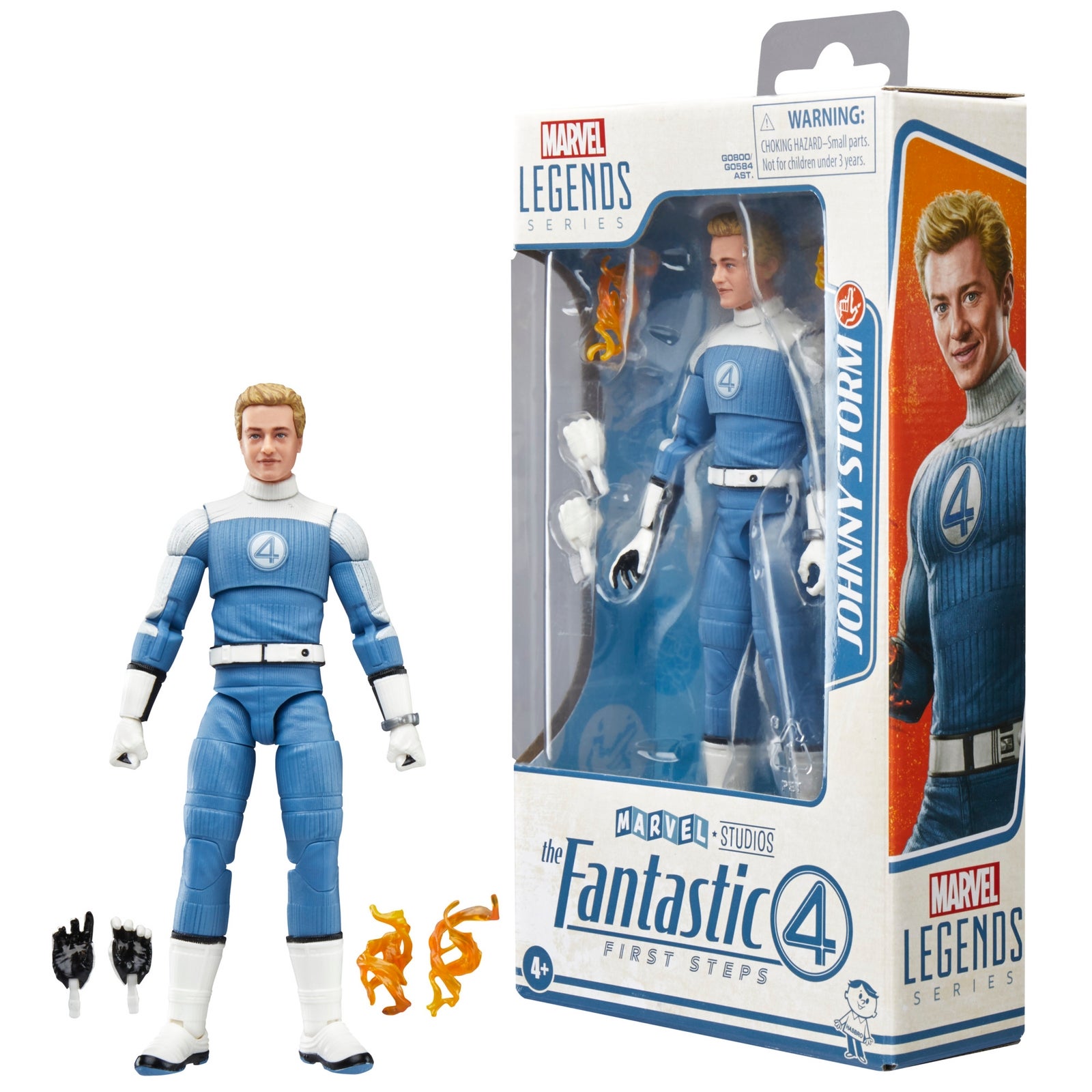 Hasbro Marvel Legends Series Johnny Storm, The Fantastic Four: First Steps 6  Action Figure