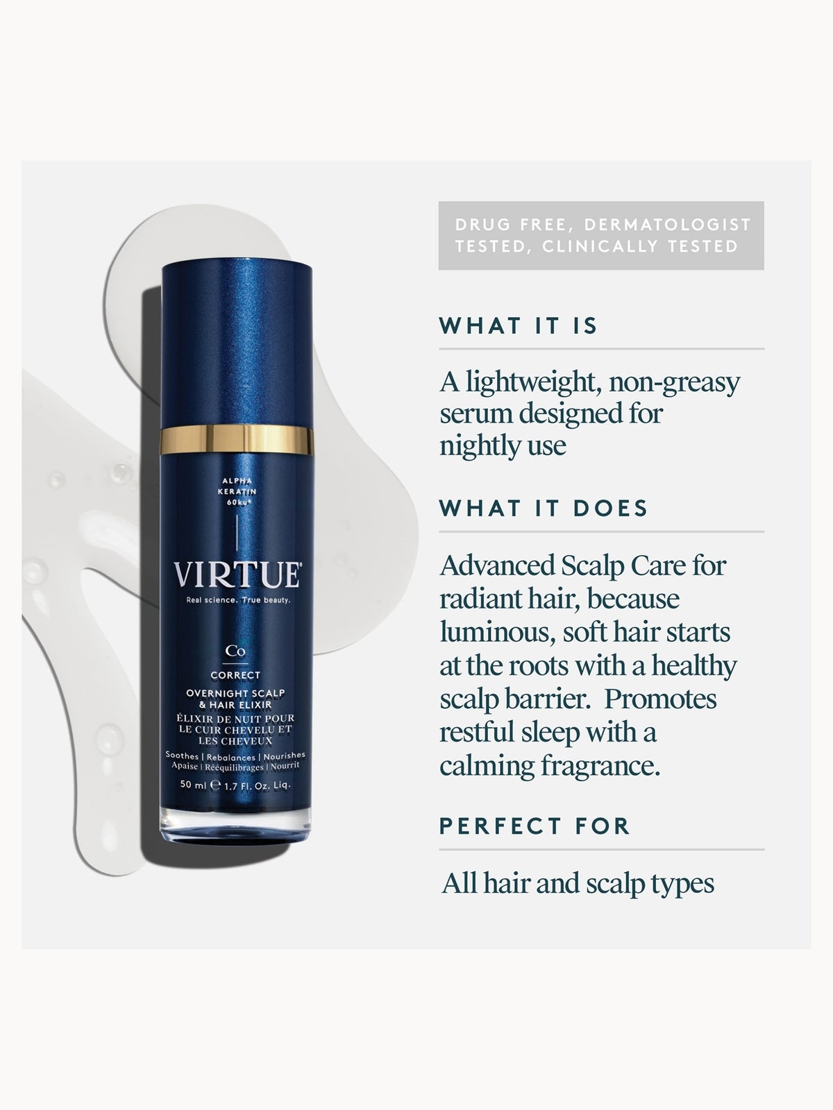 VIRTUE Overnight Scalp & Hair Elixir 50ml/1.7 fl. oz 2