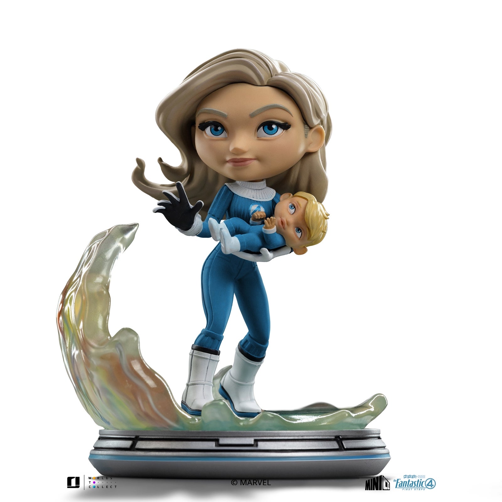 Iron Studios Fantastic Four Invisible Woman And Franklin MiniCo Figure