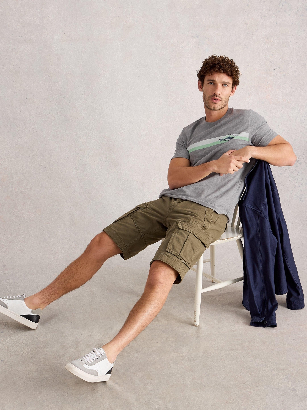 T-Shirt Abersoch mit Fisch-Motiv - S