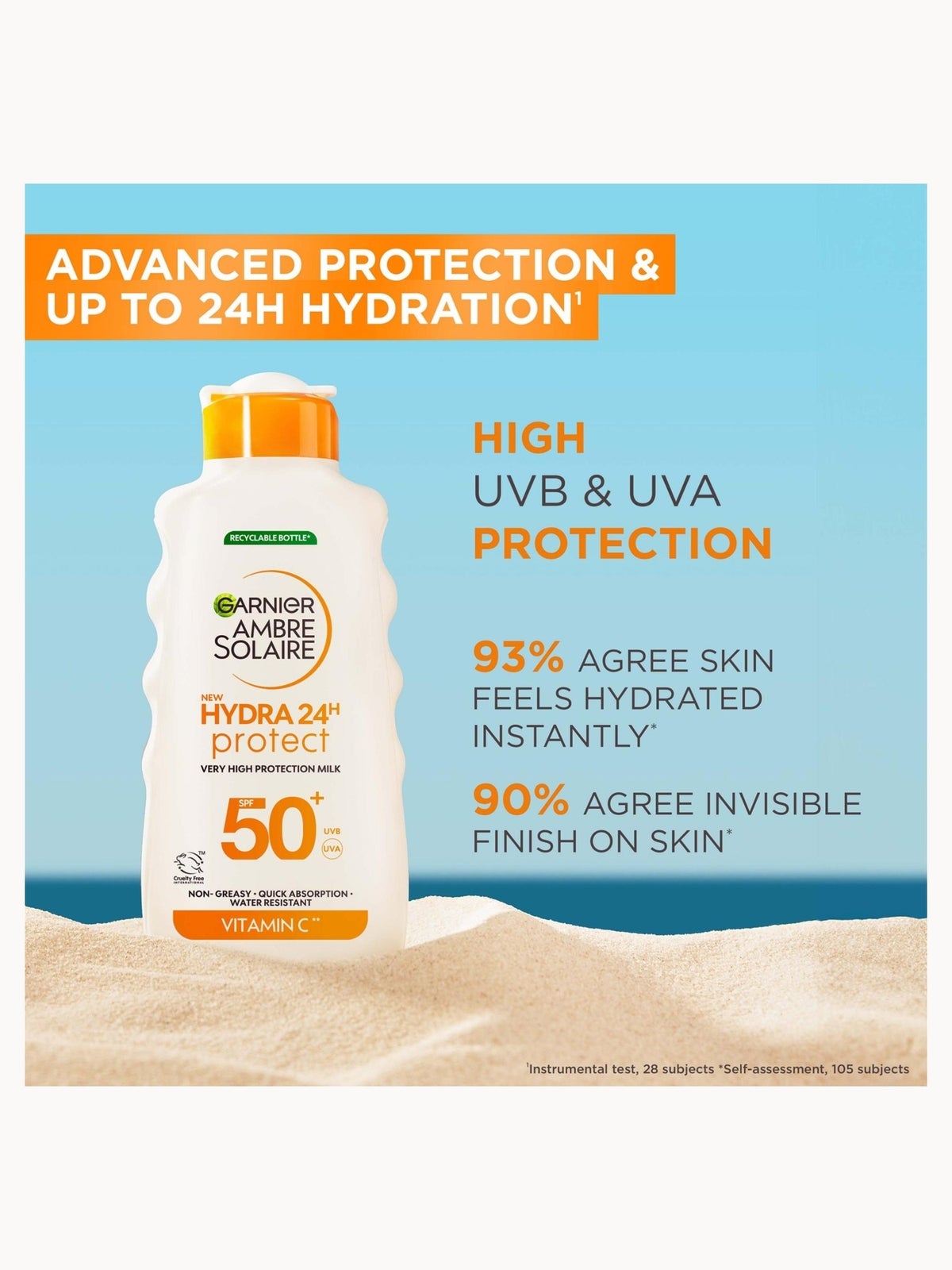 Garnier Ambre Solaire SPF50+ Suncream Face, Body & Aftersun Bundle 4