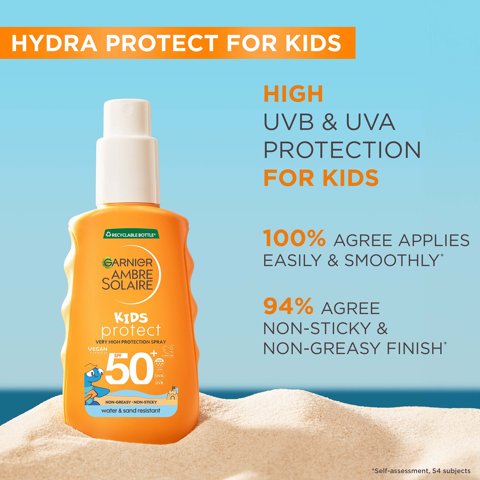 Thumbnail - Garnier Ambre Solaire Adults & Kids SPF50 Suncream Spray 150ml Bundle