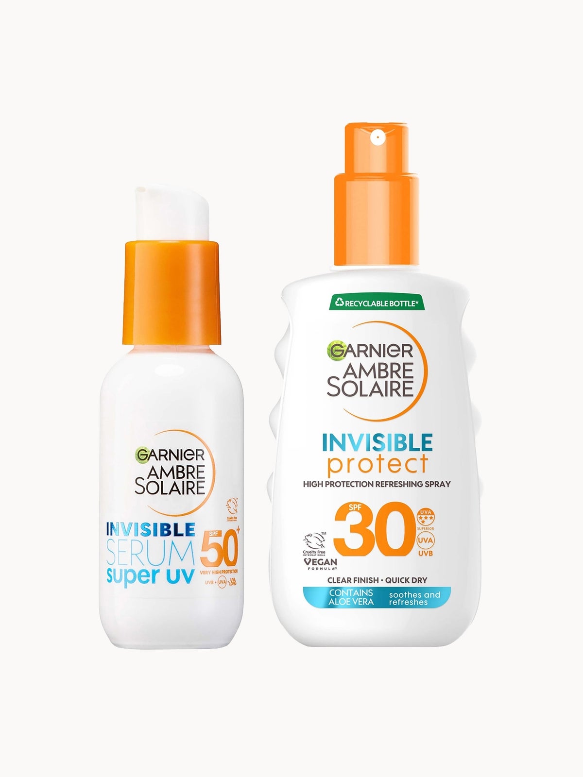 Garnier Ambre Solaire Invisible Sun Protection SPF Face & Body Bundle
