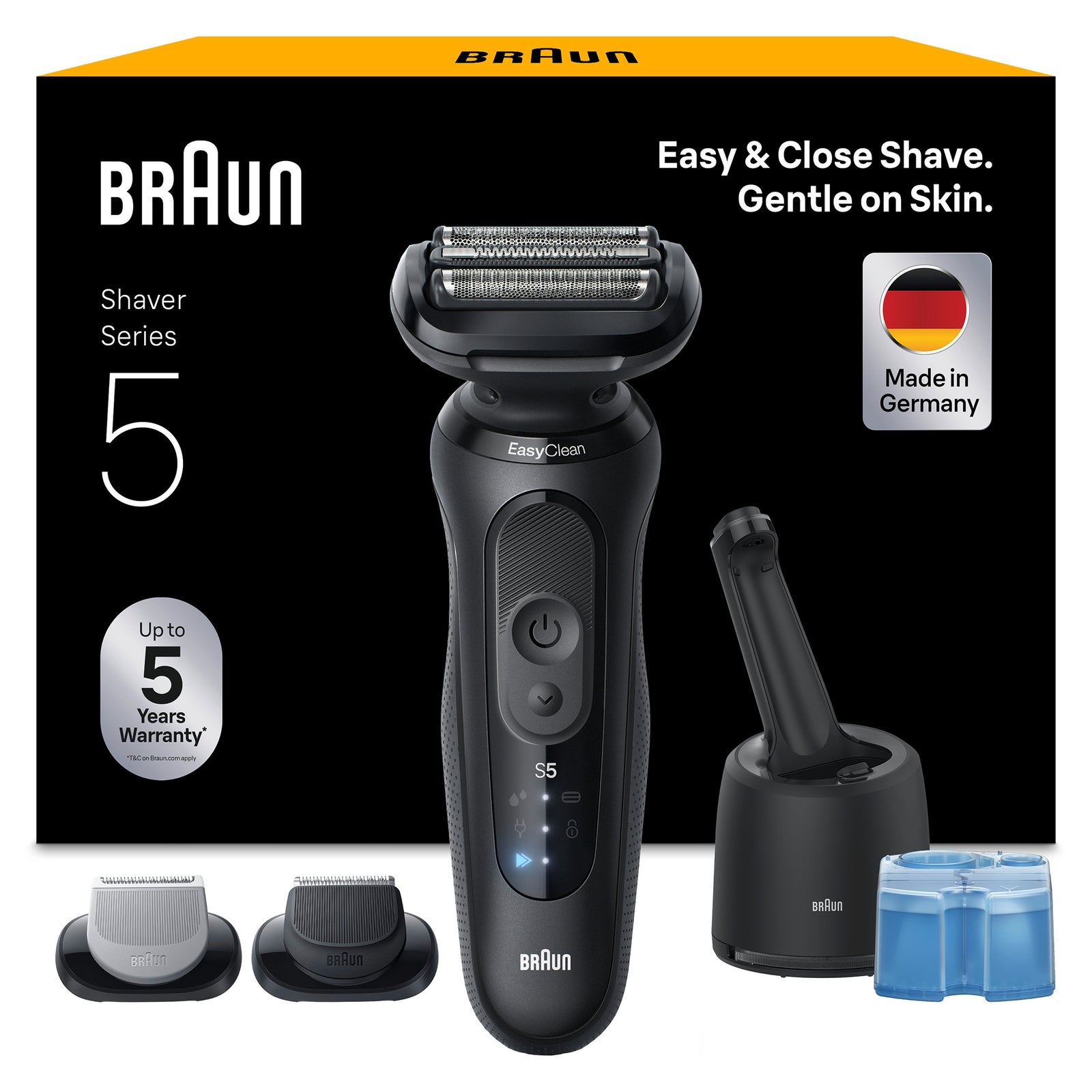 Men's Black Braun Series 5 52-N7650cc Electric Shaver Smartcare Center