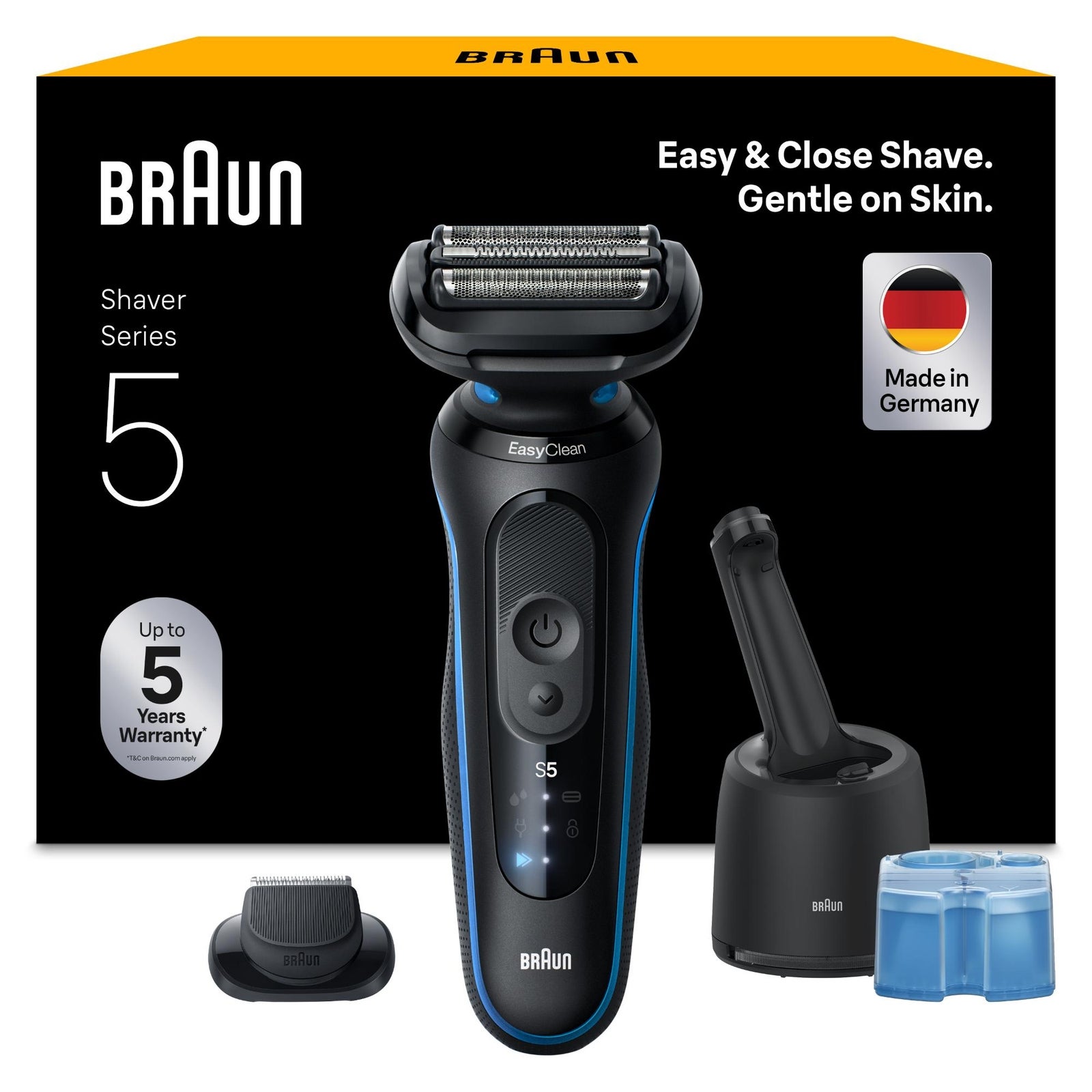 Men's Blue Braun Series 5 52‑B7200cc Electric Shaver For