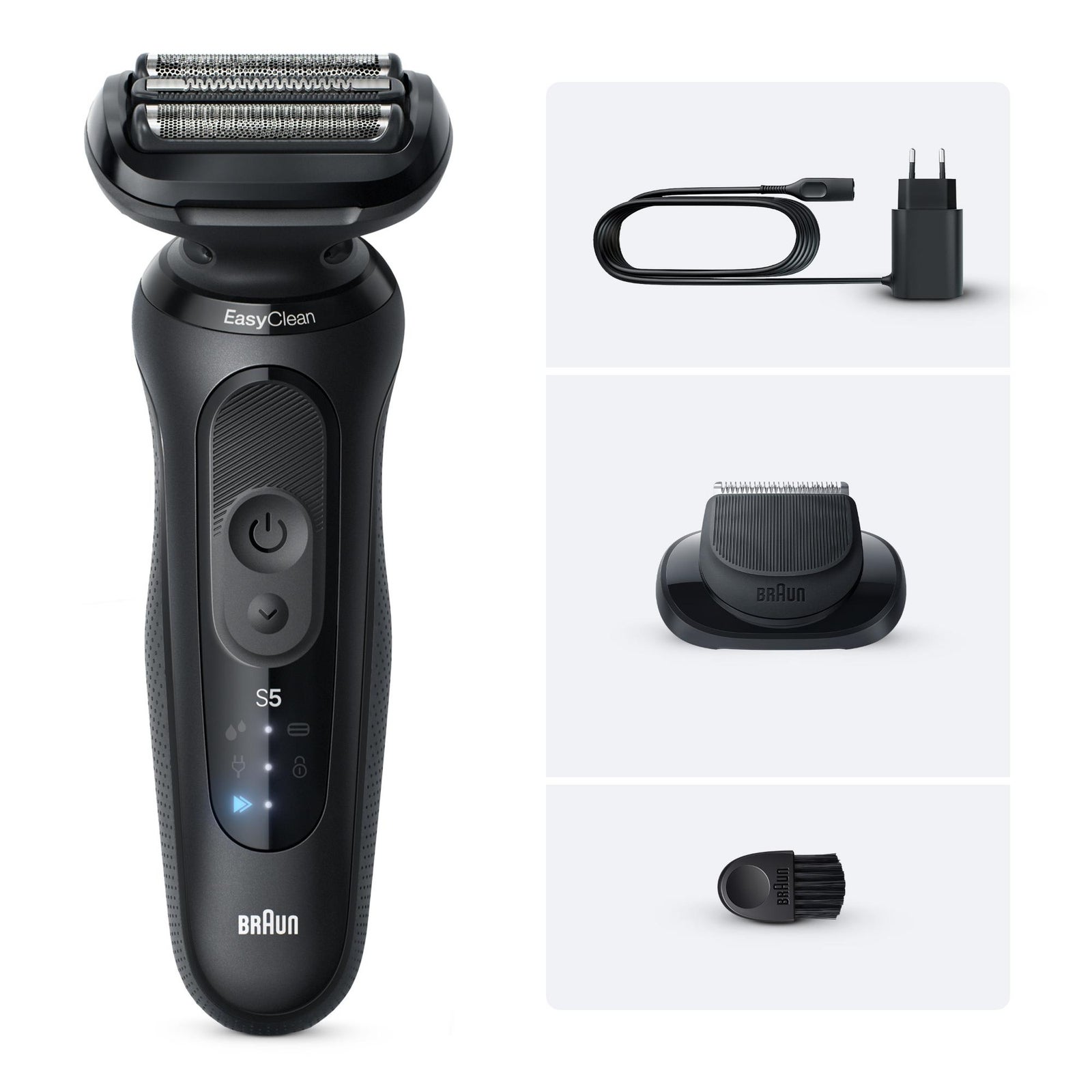 Braun Series 5 Elektrorasierer Bis zu 50 min +1 Aufsatz 52-N1200s Schwarz: retailer-supplied image