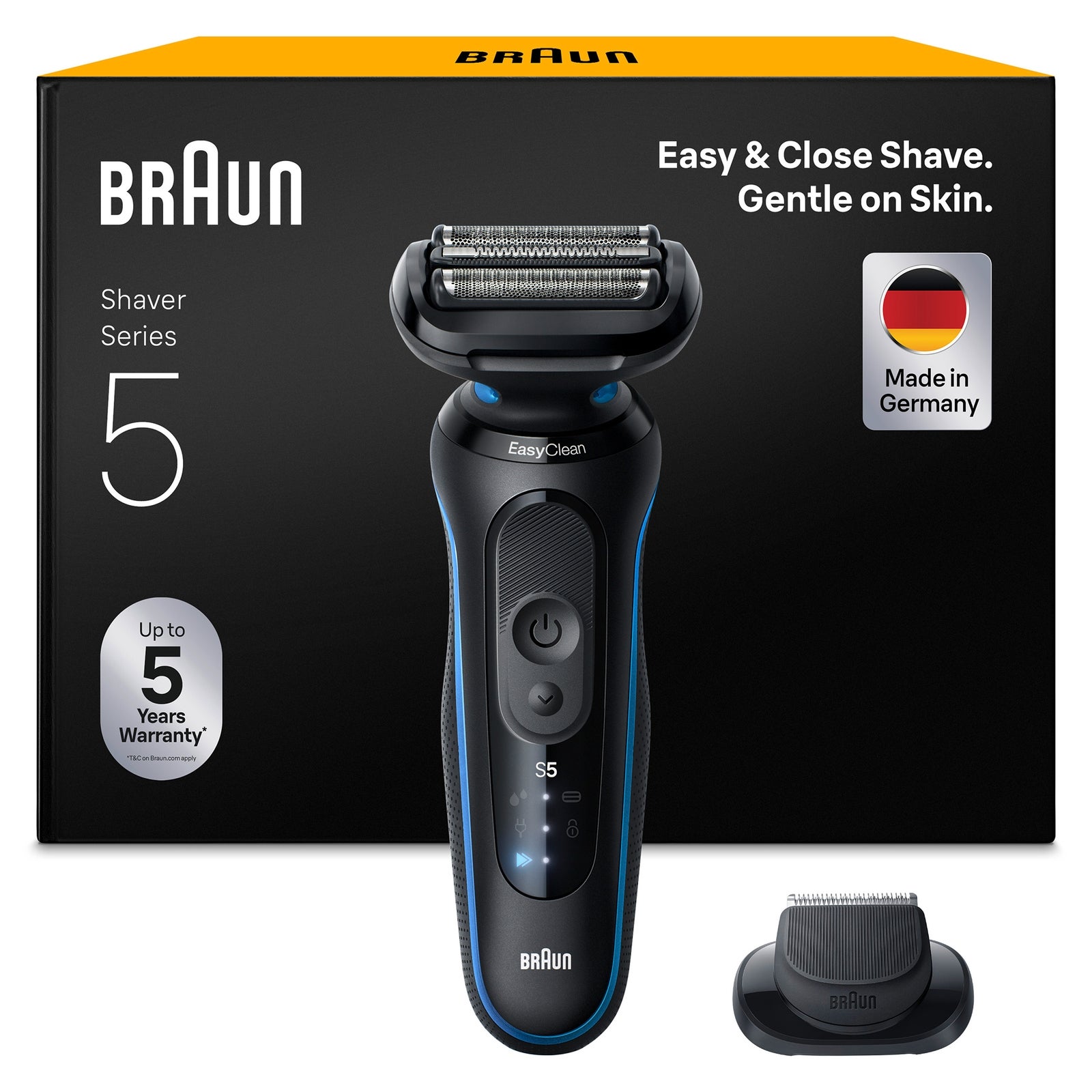 Braun Series 5 Electric Shaver for Men, Wet & Dry Foil Razor, Blue | EX DISPLAY - Image 3