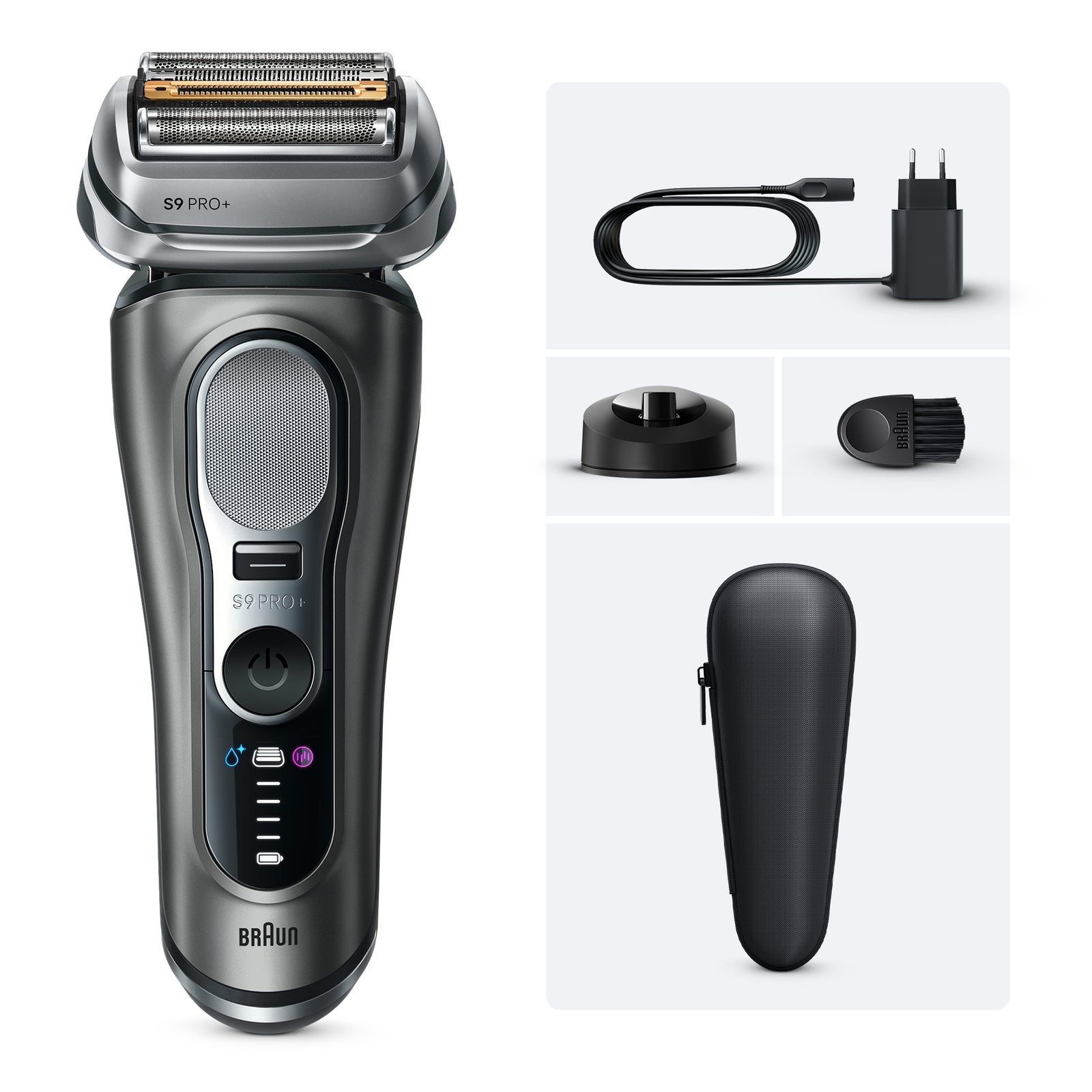 Braun Series 9 PRO+ Elektrorasierer Pro-SensoAdapt Ladeständer 9615s Graphit: retailer-supplied image
