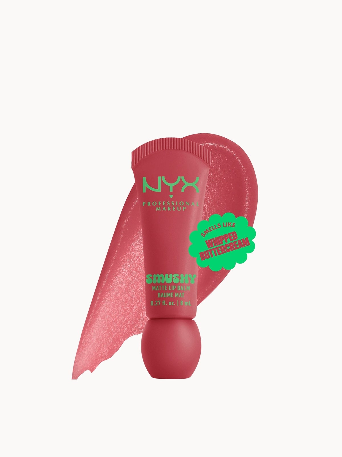 NYX Professional Makeup Smushy, Matte Lip Balm, Soft Diffused Colour, Matte Finish - Snuggle SZN 2