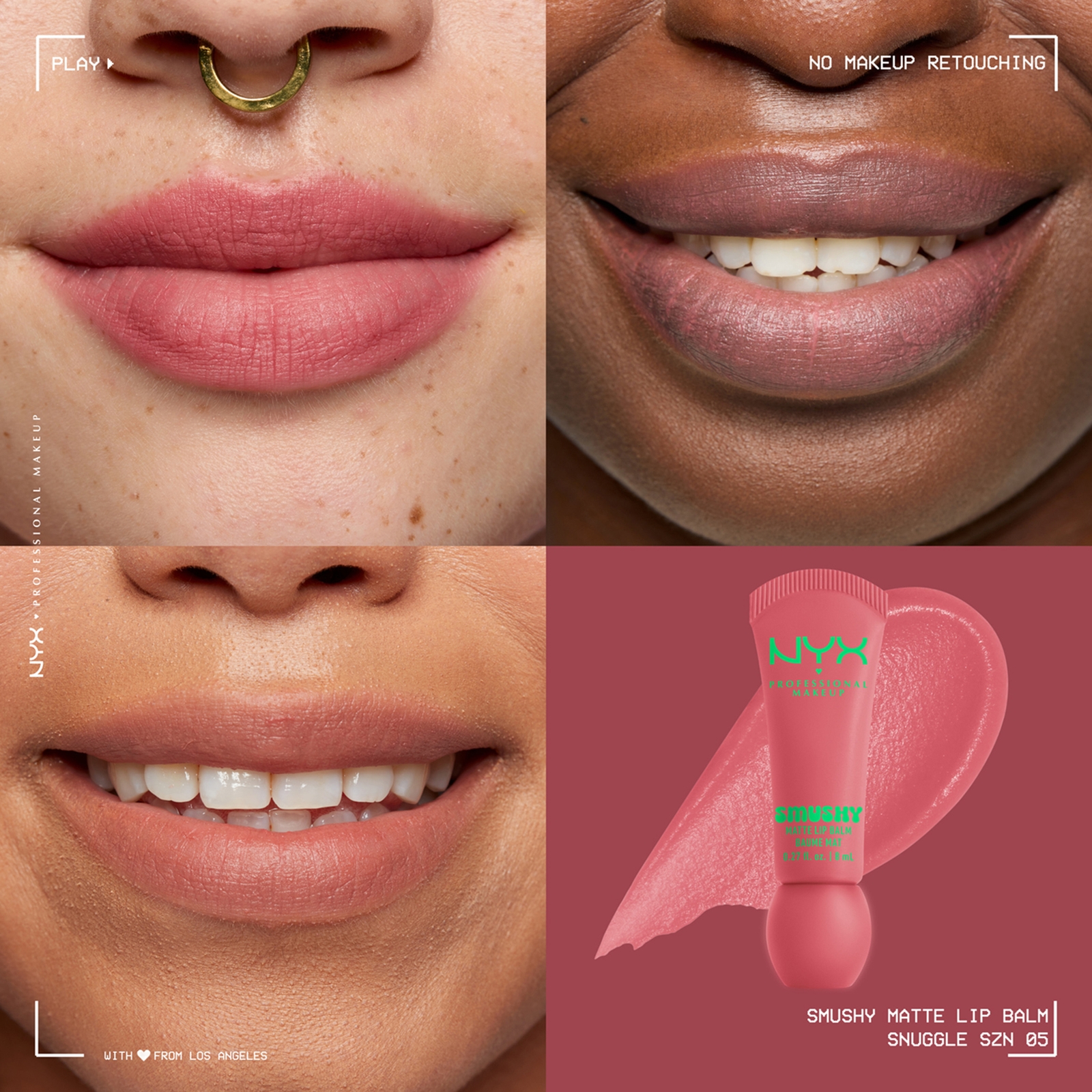 Thumbnail - NYX Professional Makeup Smushy, Matte Lip Balm, Soft Diffused Colour, Matte Finish - Snuggle SZN