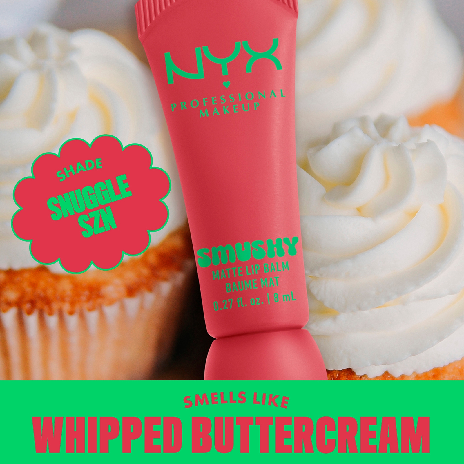 Thumbnail - NYX Professional Makeup Smushy, Matte Lip Balm, Soft Diffused Colour, Matte Finish - Snuggle SZN