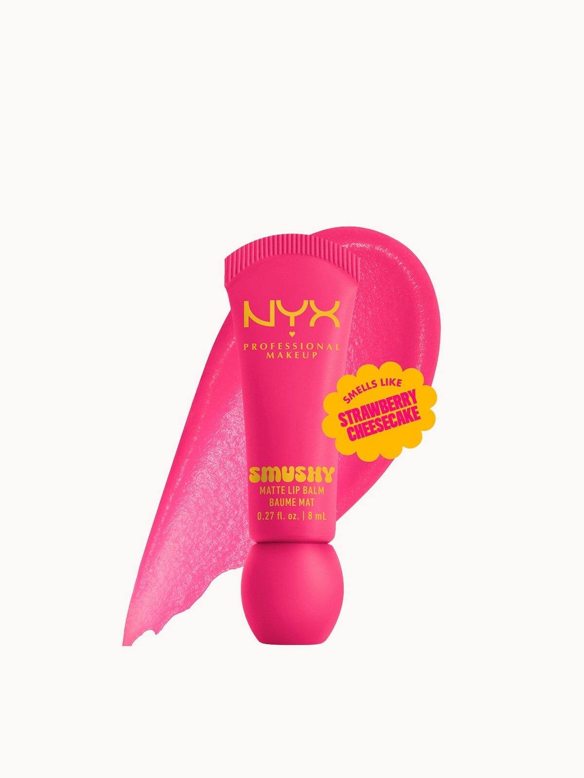 NYX Professional Makeup Smushy, Matte Lip Balm, Soft Diffused Colour, Matte Finish - Sweet Smack 2