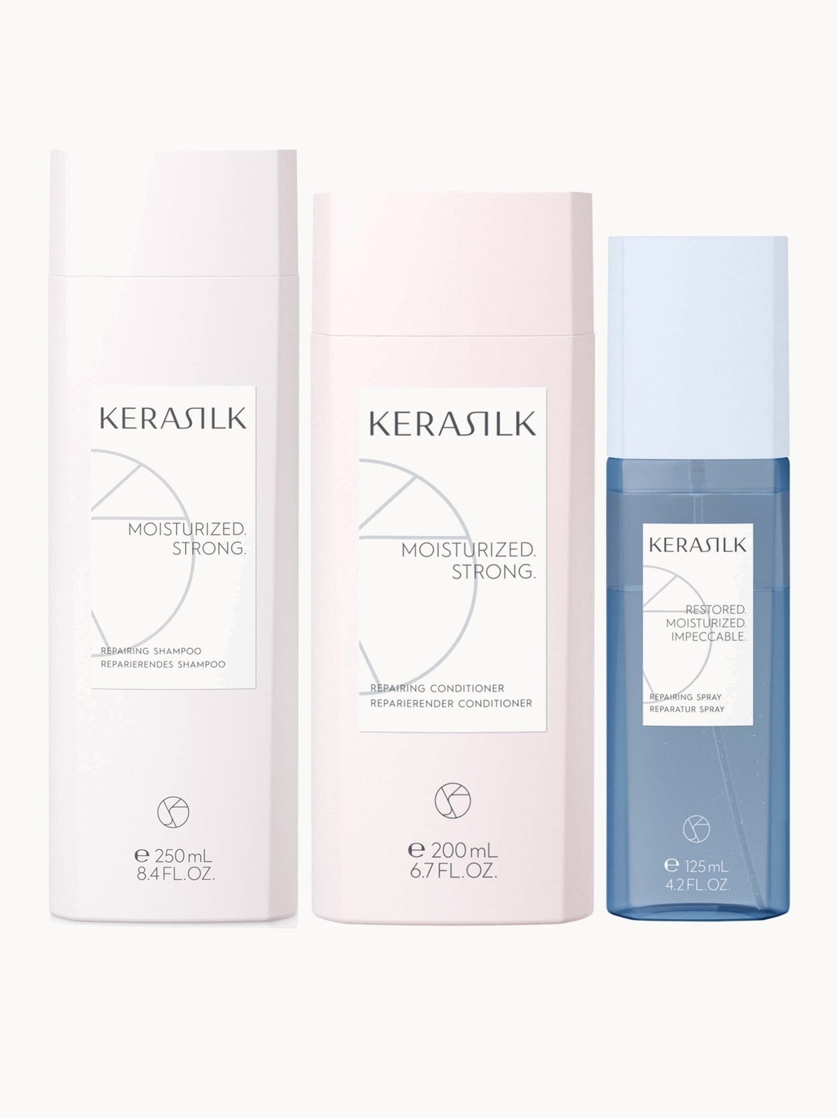 KERASILK Ultimate Repair Bundle Shampoo, Conditioner and Repairing Spray