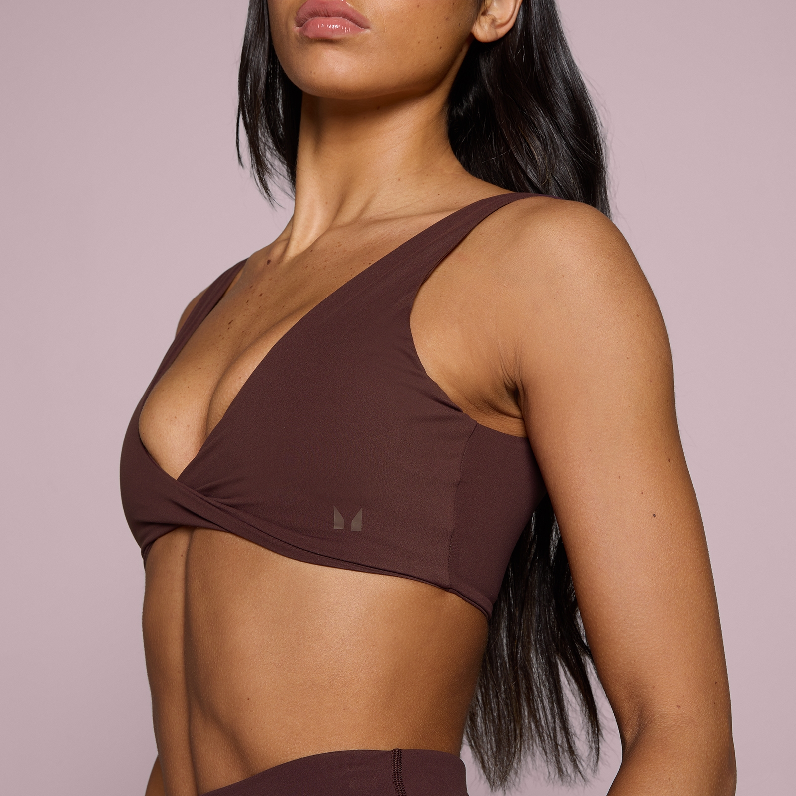 Thumbnail - MP Damen Tempo Twist-Front Sport-BH - Fudge - M