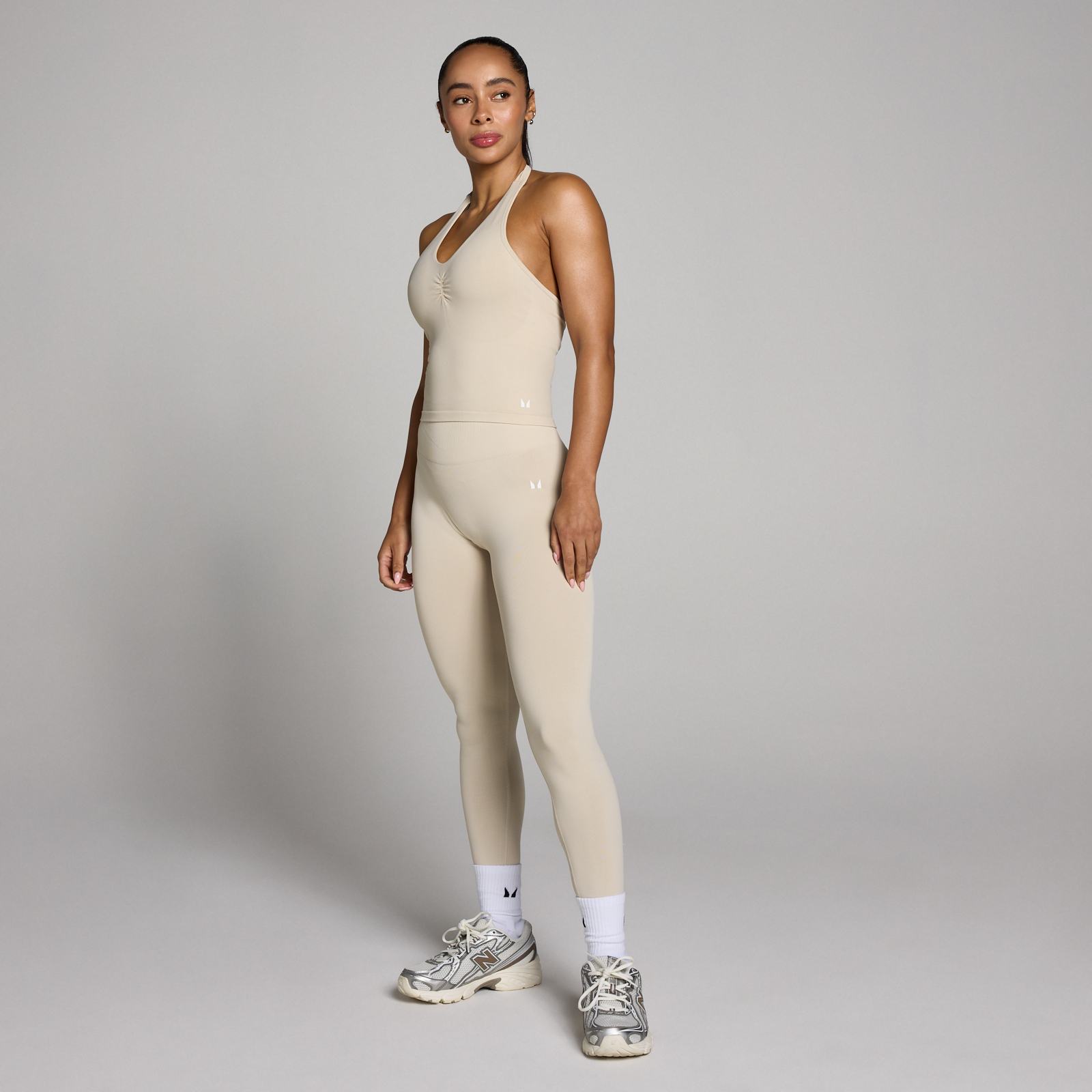 5059883412696 - MP Damen Tempo Nahtlos Neckholder-Top - Wüstensand - XL