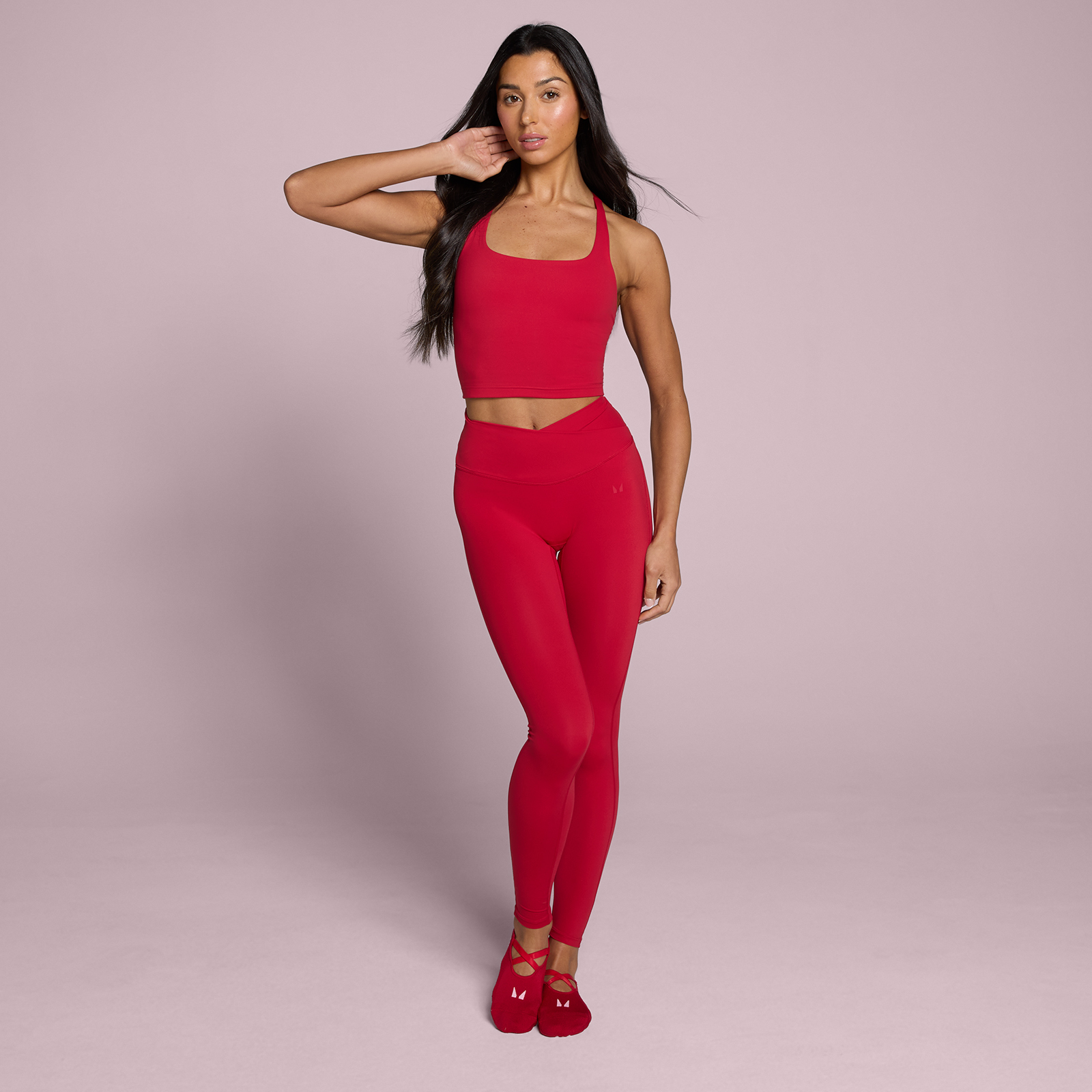 Thumbnail - MP Damen Tempo Leggings - Rosenrot - L