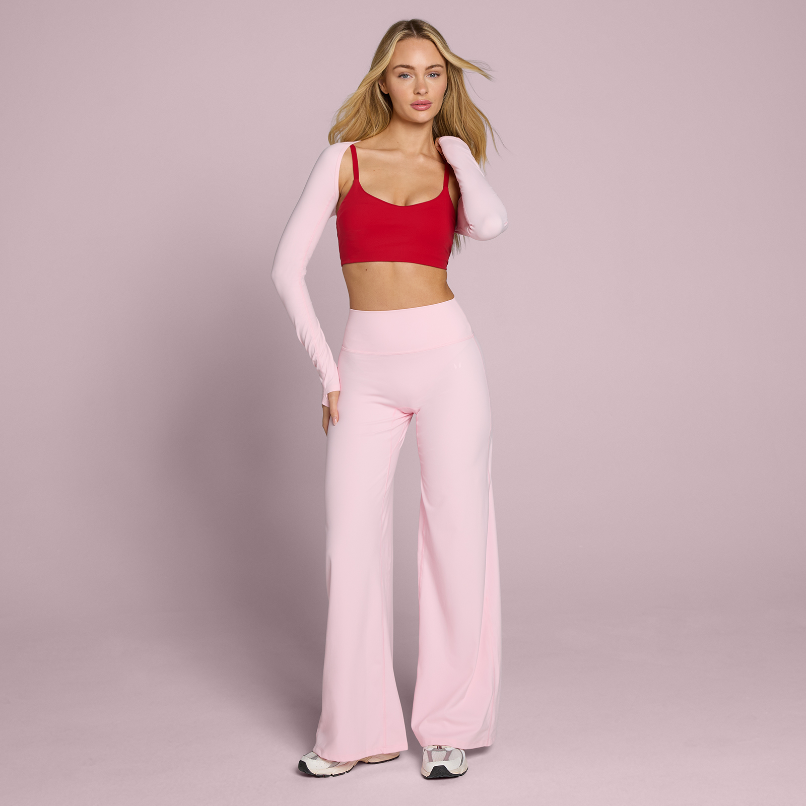 5059883414522 - MP Damen Tempo Wide Leg Leggings - Blush - XXL