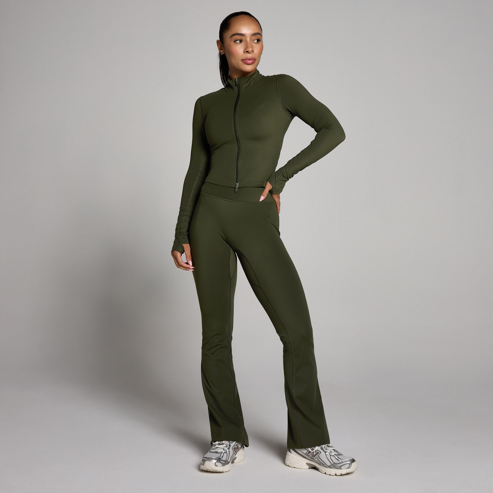 Thumbnail - MP Damen Tempo Flared Leggings - Waldgrün - XXL