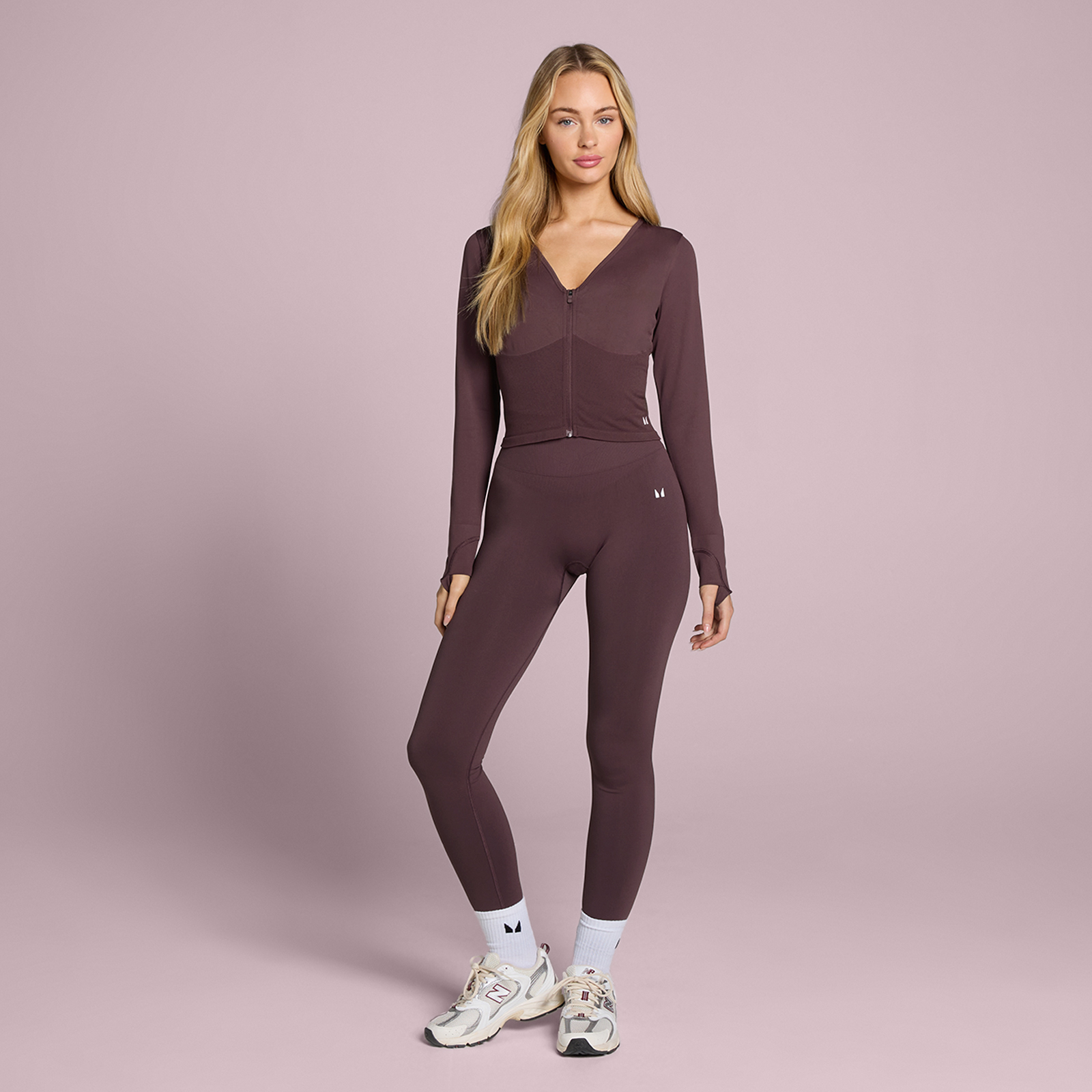 5059883414614 - MP Damen Tempo Nahtlos Verkürzte Jacke - Fudge - M