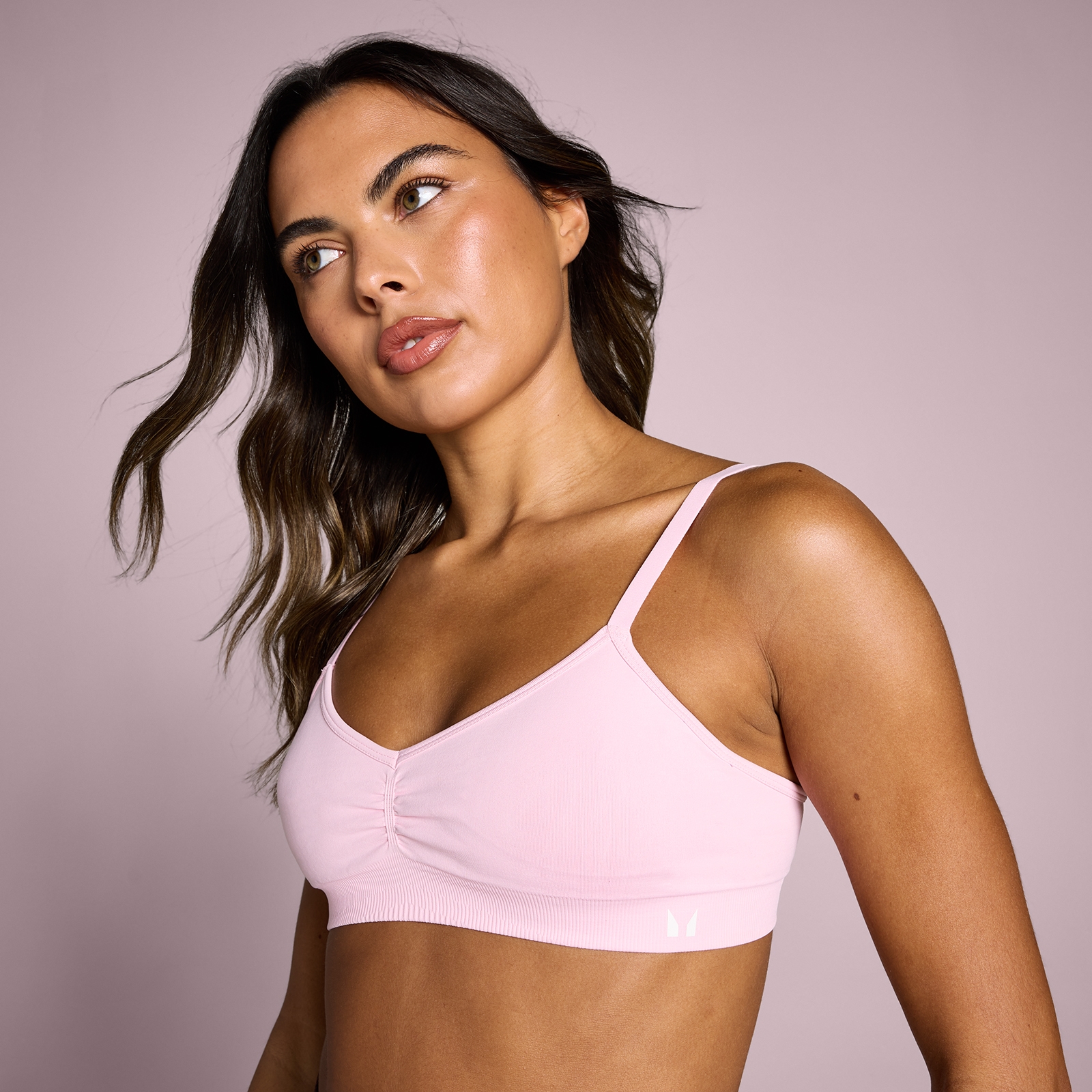 Thumbnail - MP Damen Tempo Nahtlos Gerafft Front Sport-BH - Blush - L