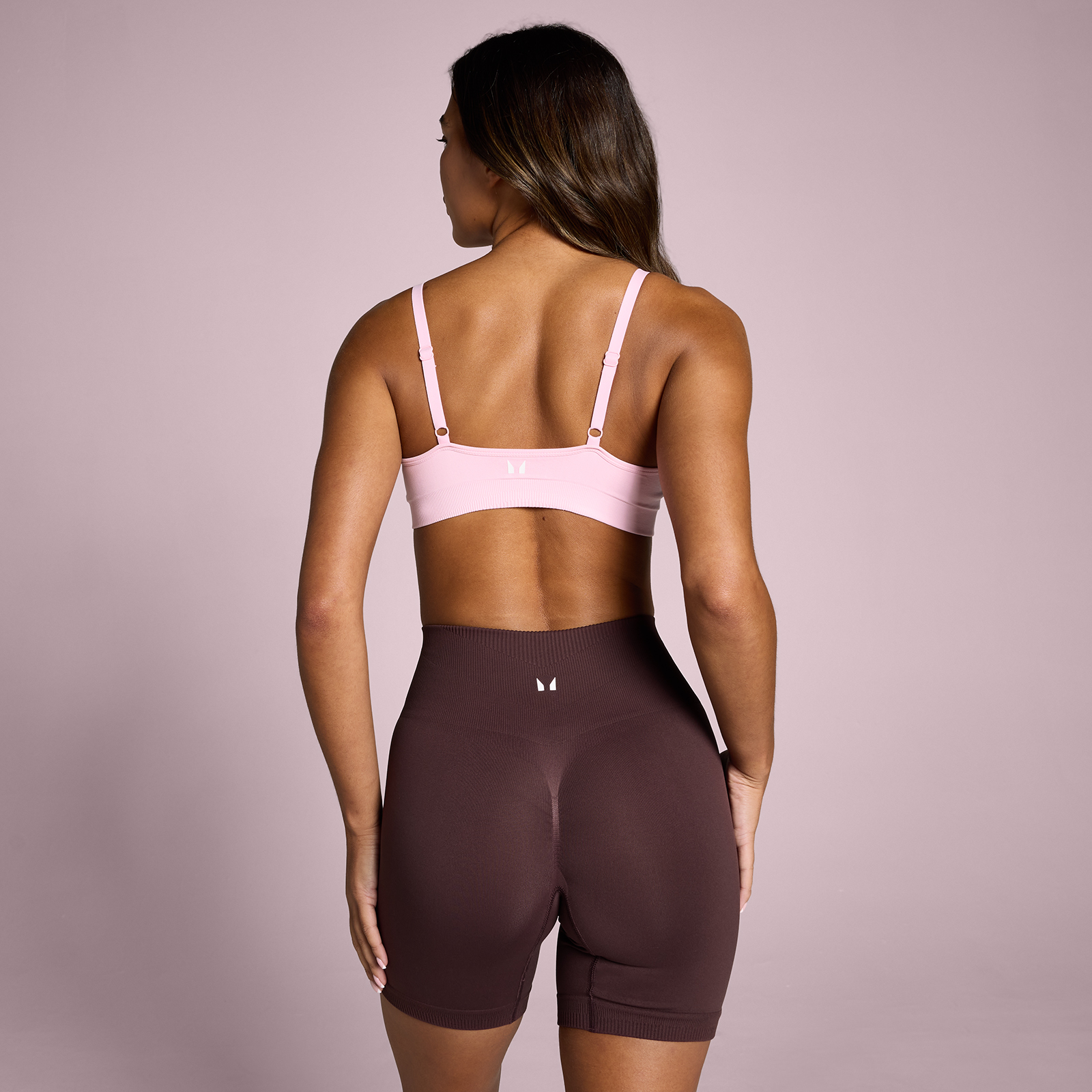 5059883415109 - MP Damen Tempo Nahtlos Gerafft Front Sport-BH - Blush - S