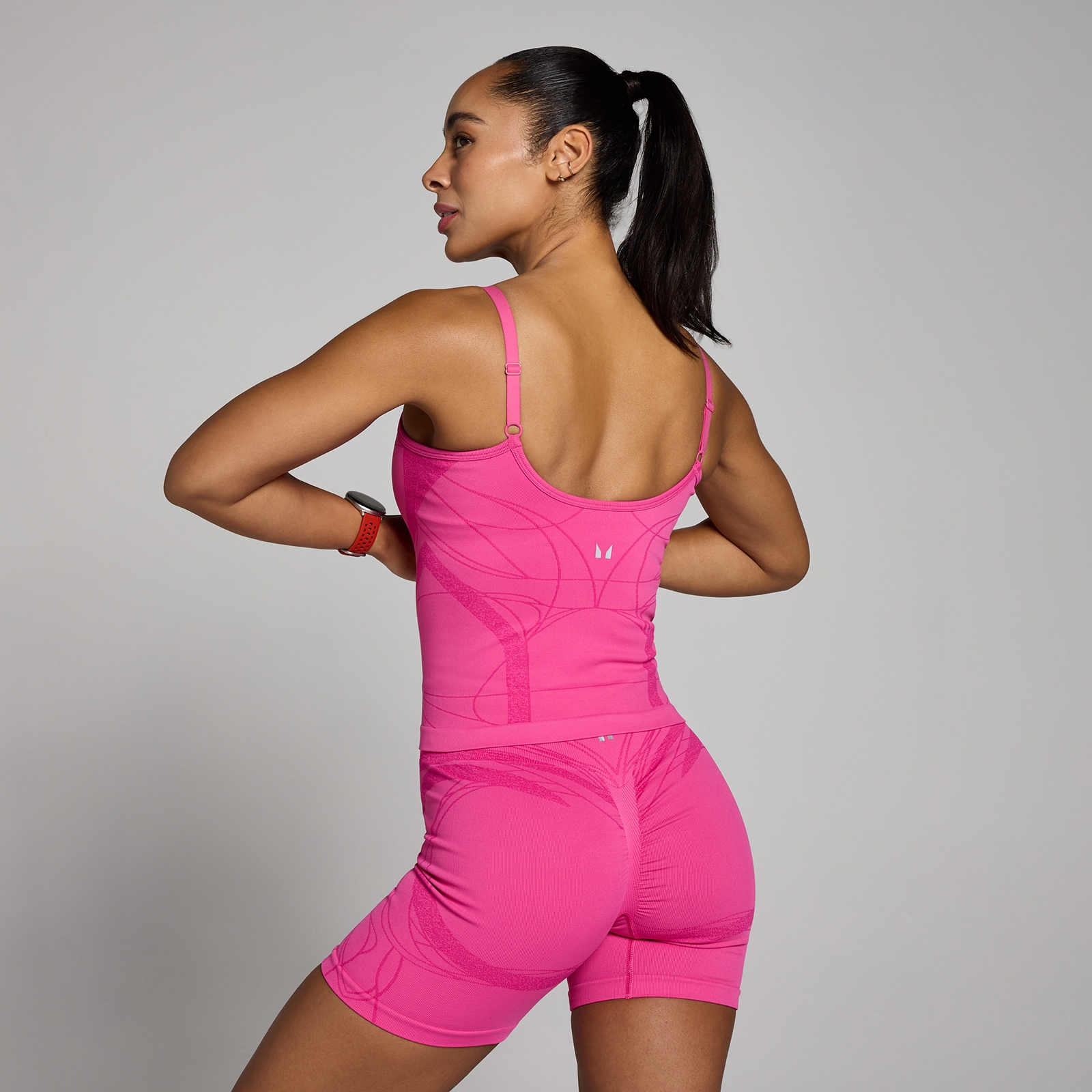 5059883411255 - MP Damen Hybrid Seamless Top - Bonbon Rosa - XL