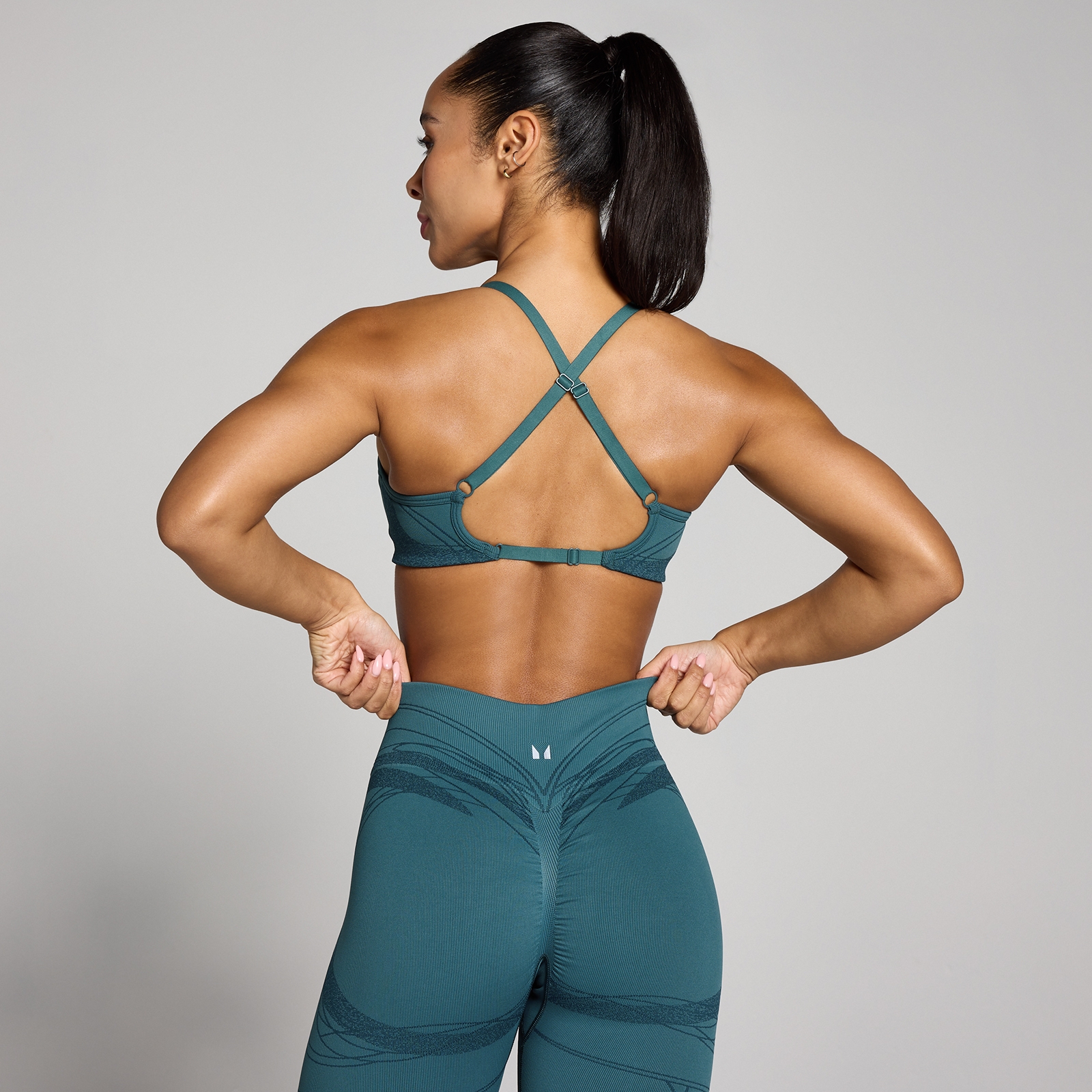 5059883443201 - MP Damen Hybrid Sport-BH mit Trägern - Sattes Petrol - XS