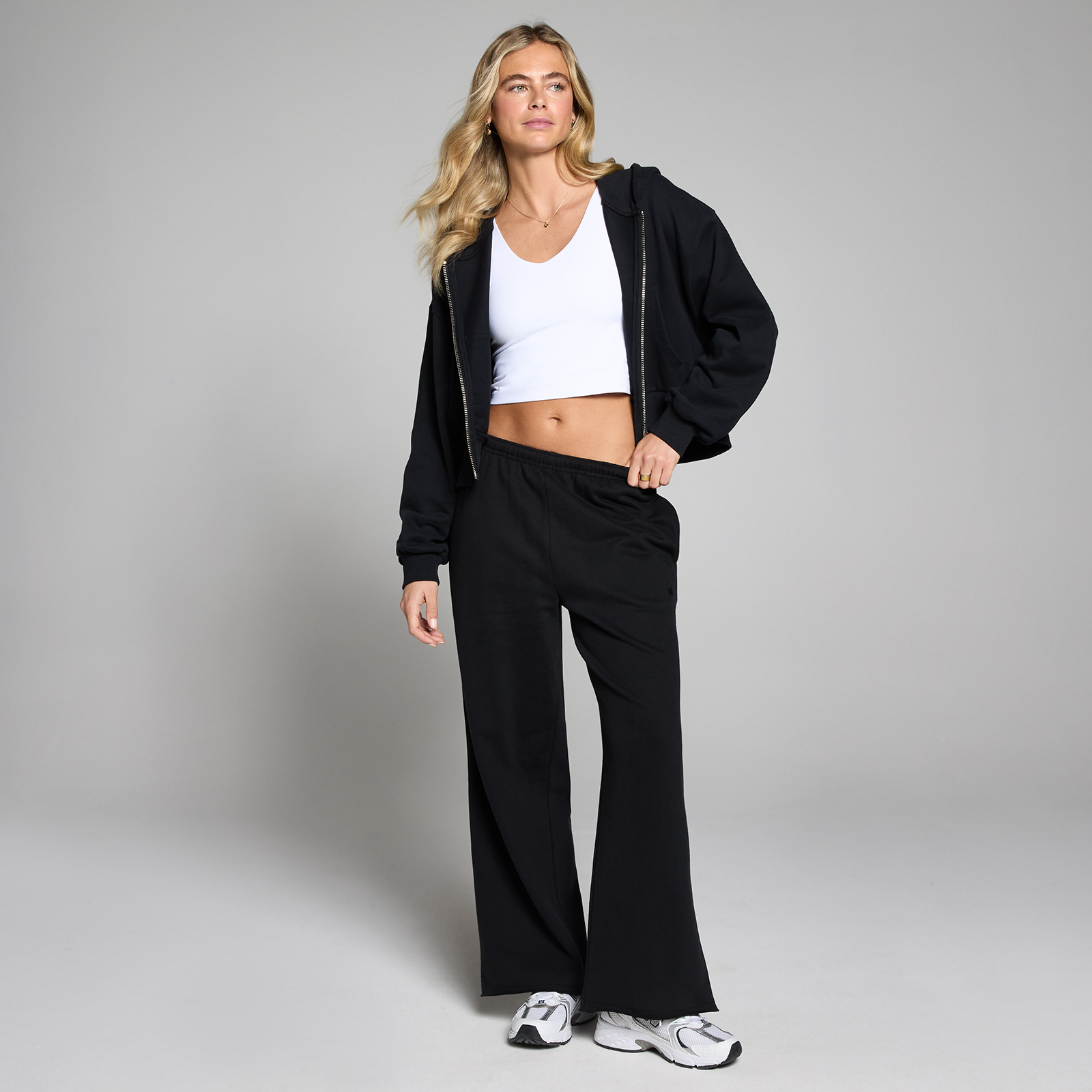 5059883415673 - MP Damen Lifestyle Durchgehender Reißverschluss Hoodie - Schwarz Verwaschen - M