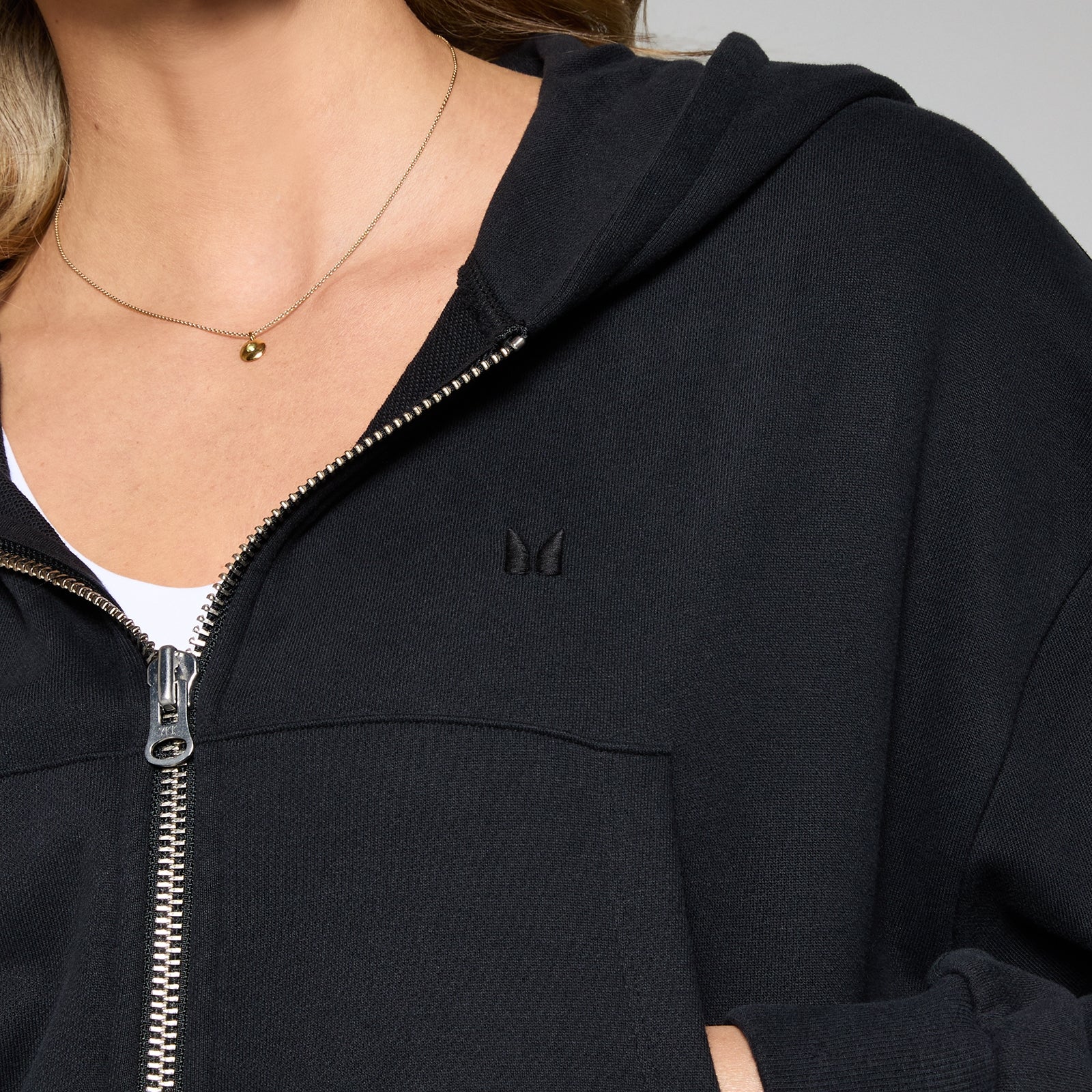 MP Damen Lifestyle Durchgehender Reißverschluss Hoodie - Schwarz Verwaschen - M — Bild 5