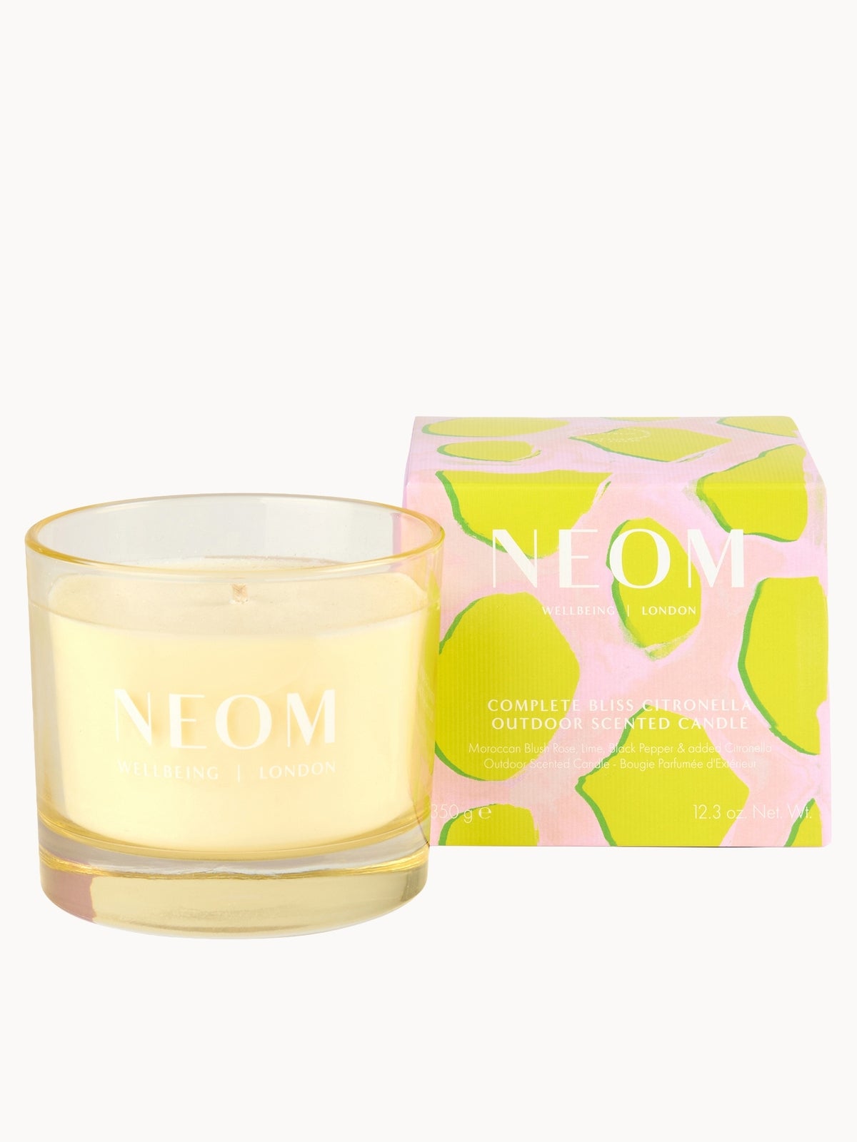 NEOM Wellbeing Complete Bliss Citronella Outdoor Candle 350g