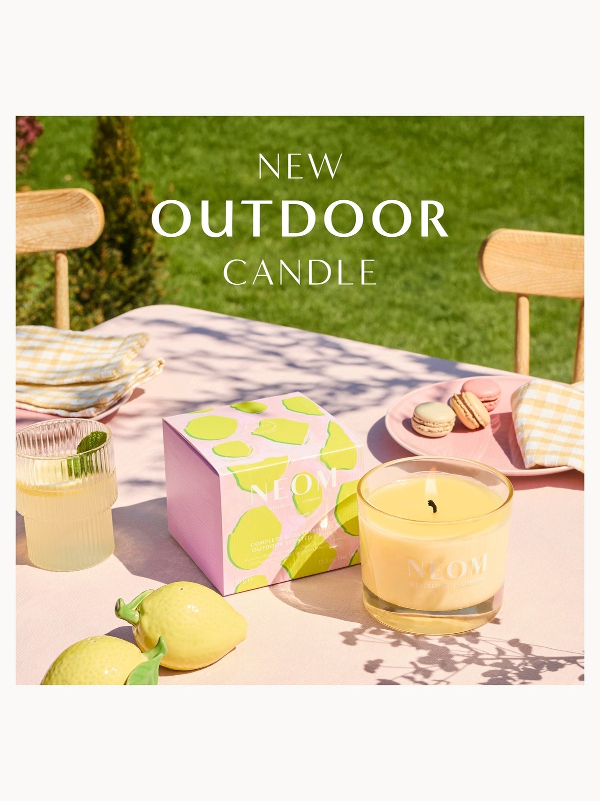 NEOM Wellbeing Complete Bliss Citronella Outdoor Candle 350g 2