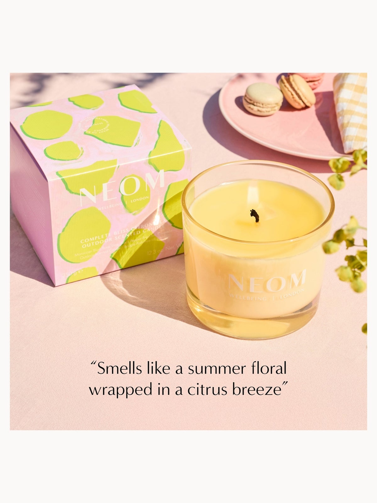 NEOM Wellbeing Complete Bliss Citronella Outdoor Candle 350g 4