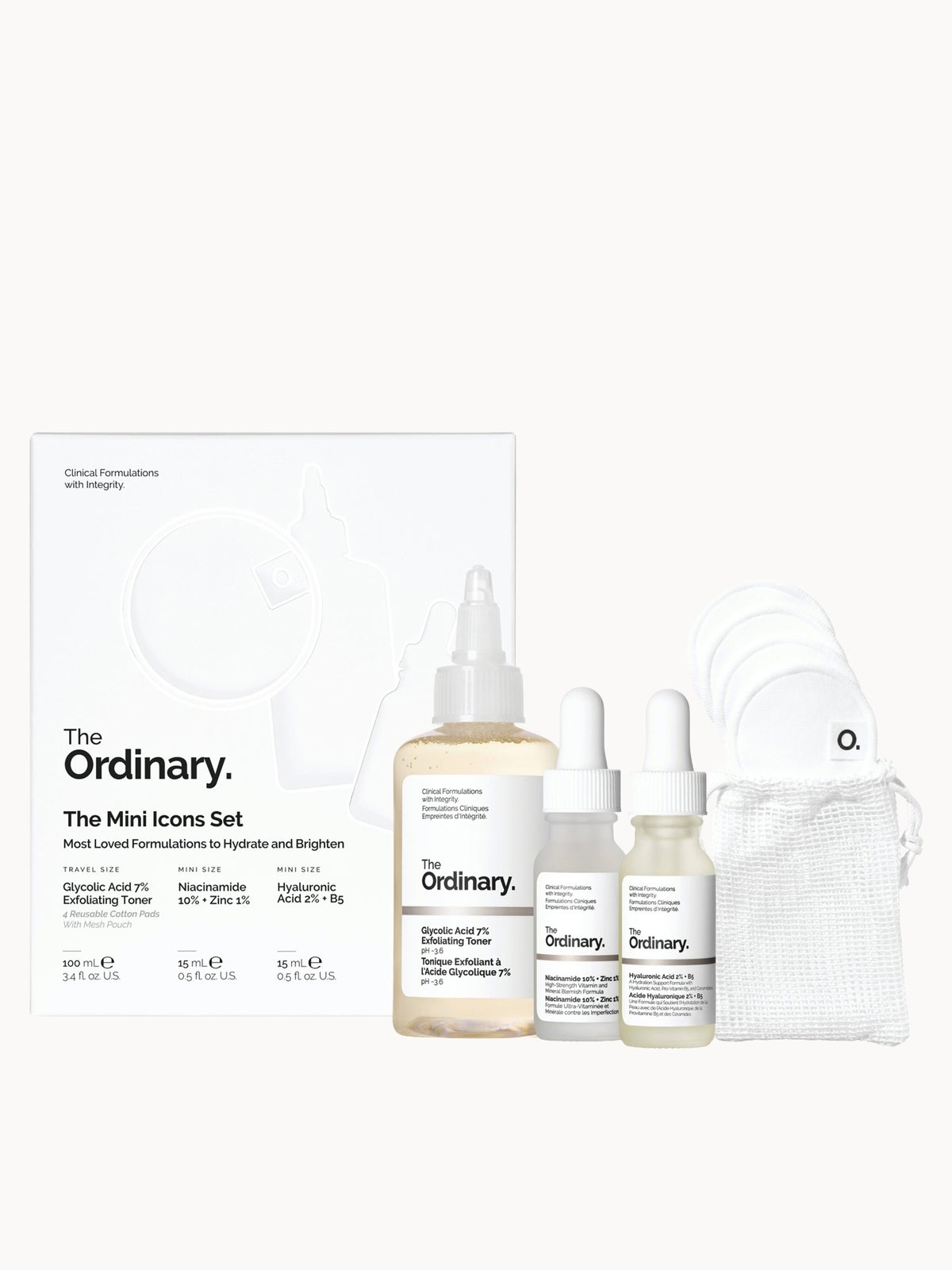 The Ordinary Mini Icons Limited Edition Skincare Gift Set Featuring Glycolic Acid