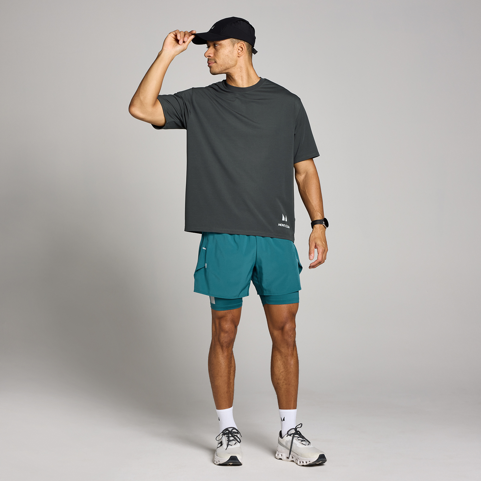 5059883443768 - MP Herren Hybrid Oversized Grafik-T-Shirt - Schwarz Verwaschen - S