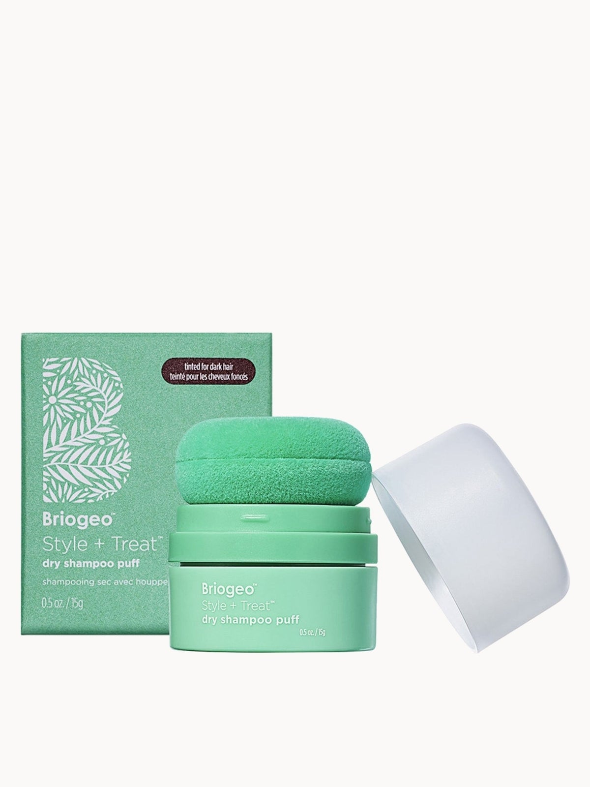 Briogeo Style + Treat Dry Shampoo Puff - Tinted for Dark Hair 15g